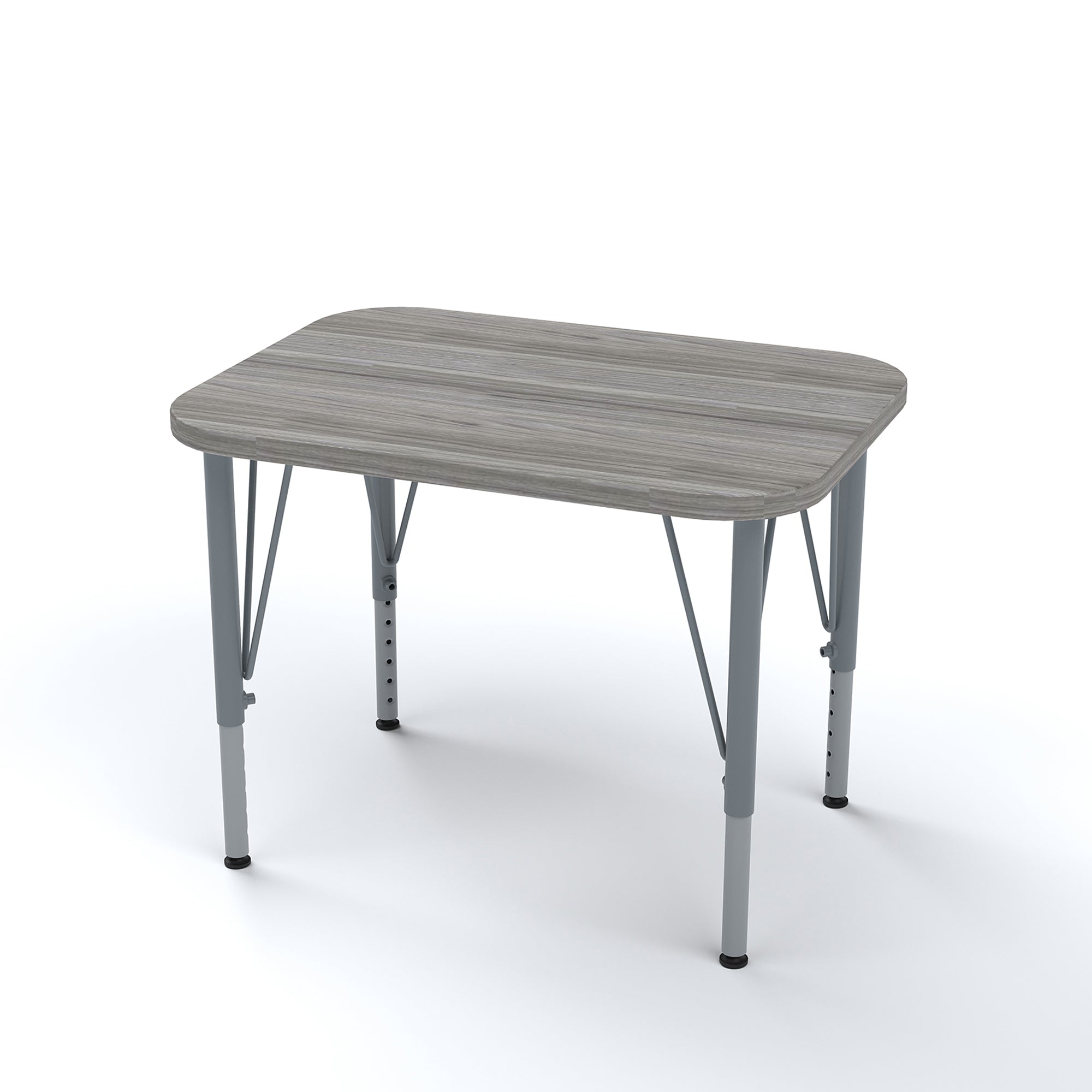 Rectangle Desk, Small, Short, Shadow Elm, Shadow Elm, 14-23"H x 27"W x 20"D