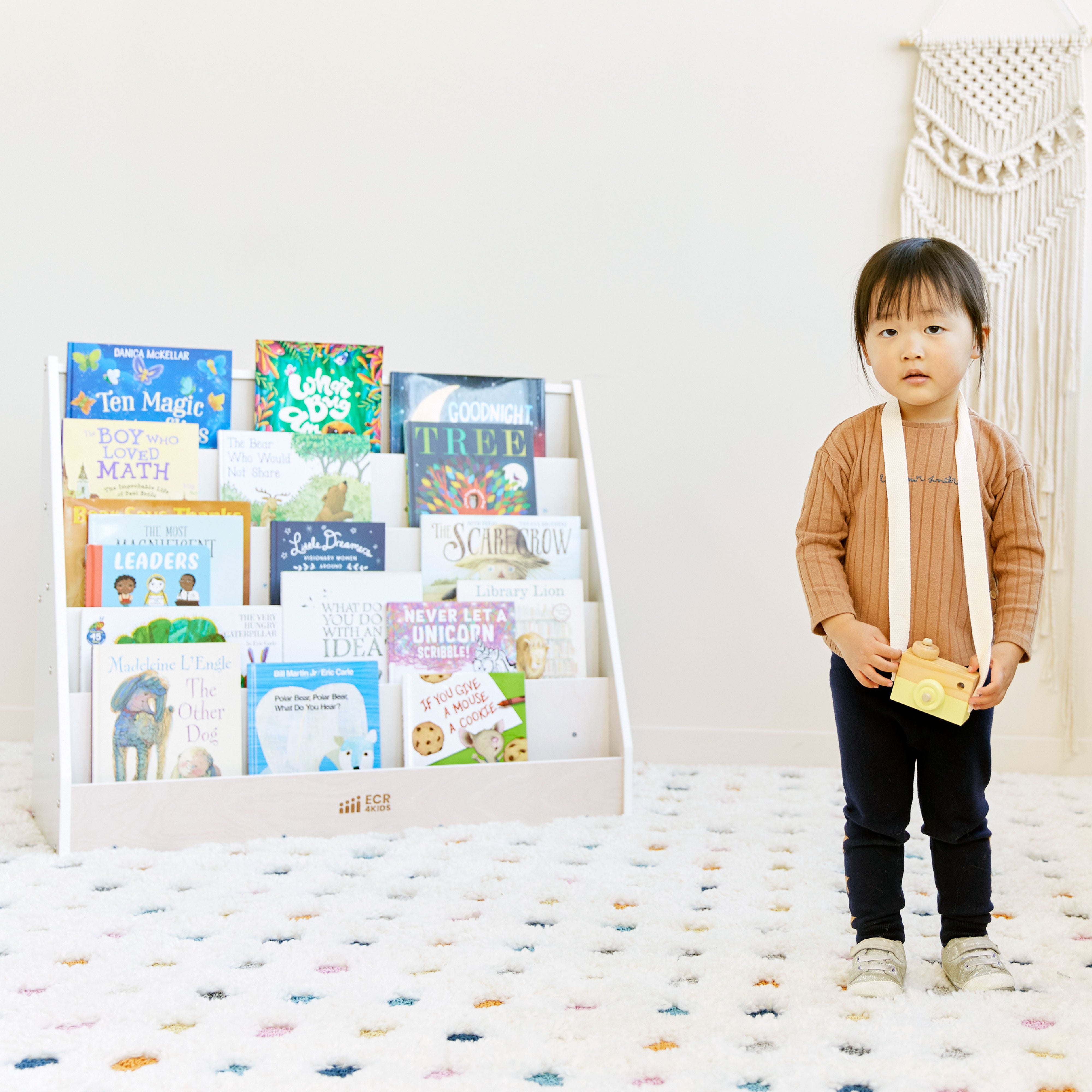 Single-Sided Book Display - White Wash