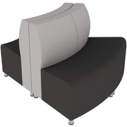 Pro Series Connect Edged Ripplet Seating, 3-Piece Set - Black/Gray