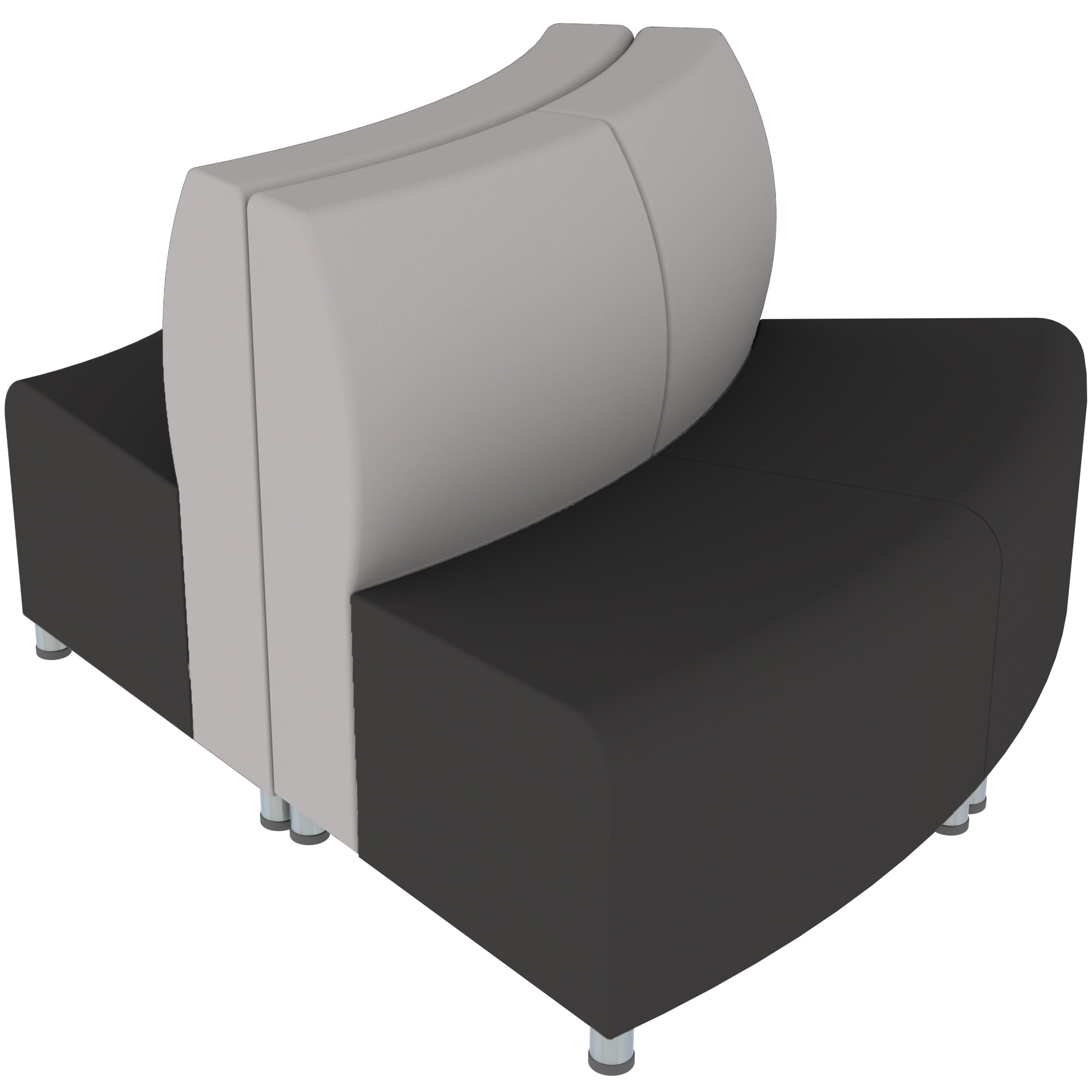 Pro Series Connect Edged Ripplet Seating, 3-Piece Set - Black/Gray