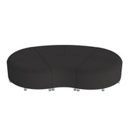 Pro Series Connect Curved Wavelet Backless Seating, 7-Piece Set - Black