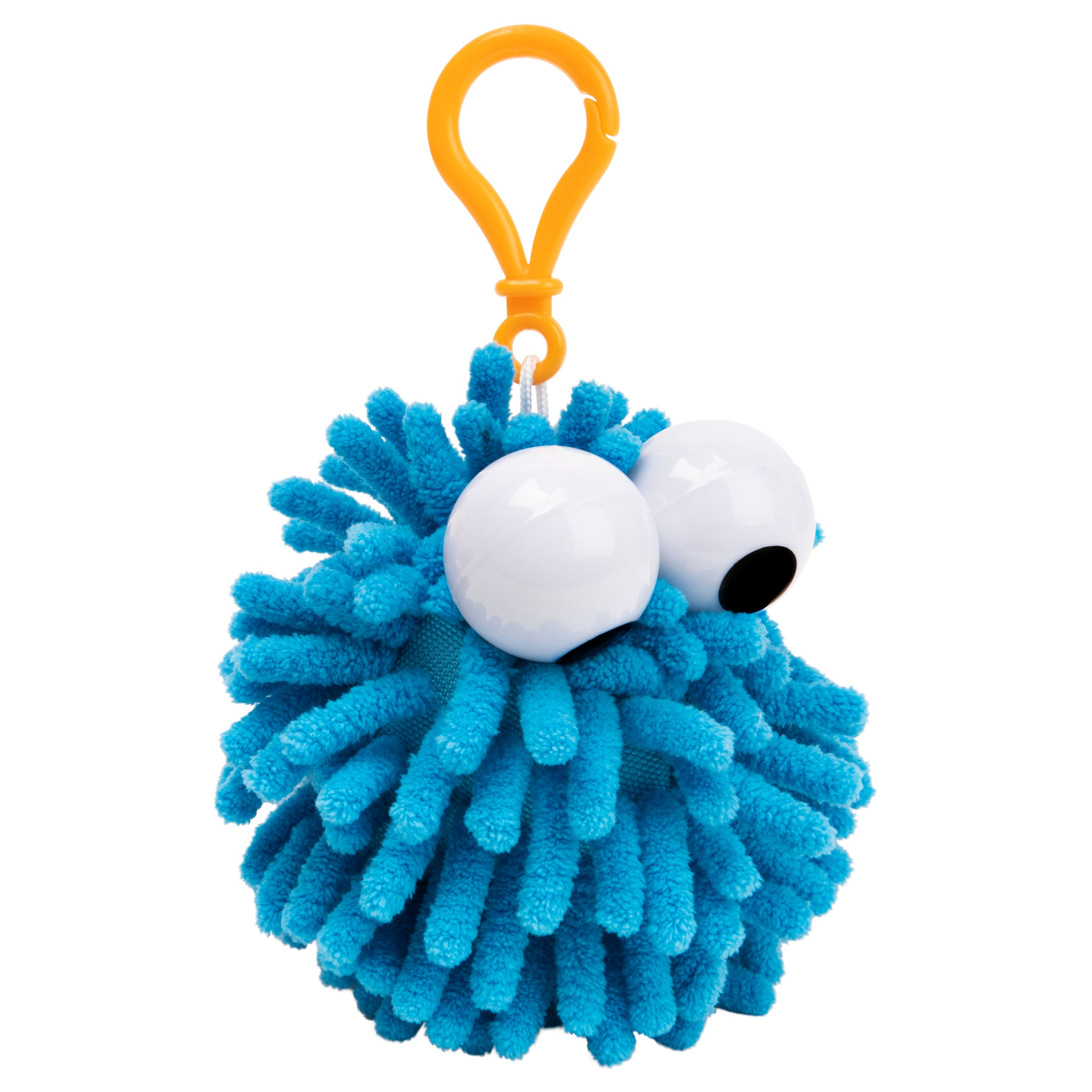 GUND Sesame Street Cookie Monster Fuzzy Pom Backpack Clip, 2.5"