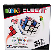 Rubik’s Cube, Cube It, 2-Player 3D Puzzle Sequence Board Game Stress Relief Fidget Toy Activity Cube Travel Teen Gift Idea, Ages 7 and up