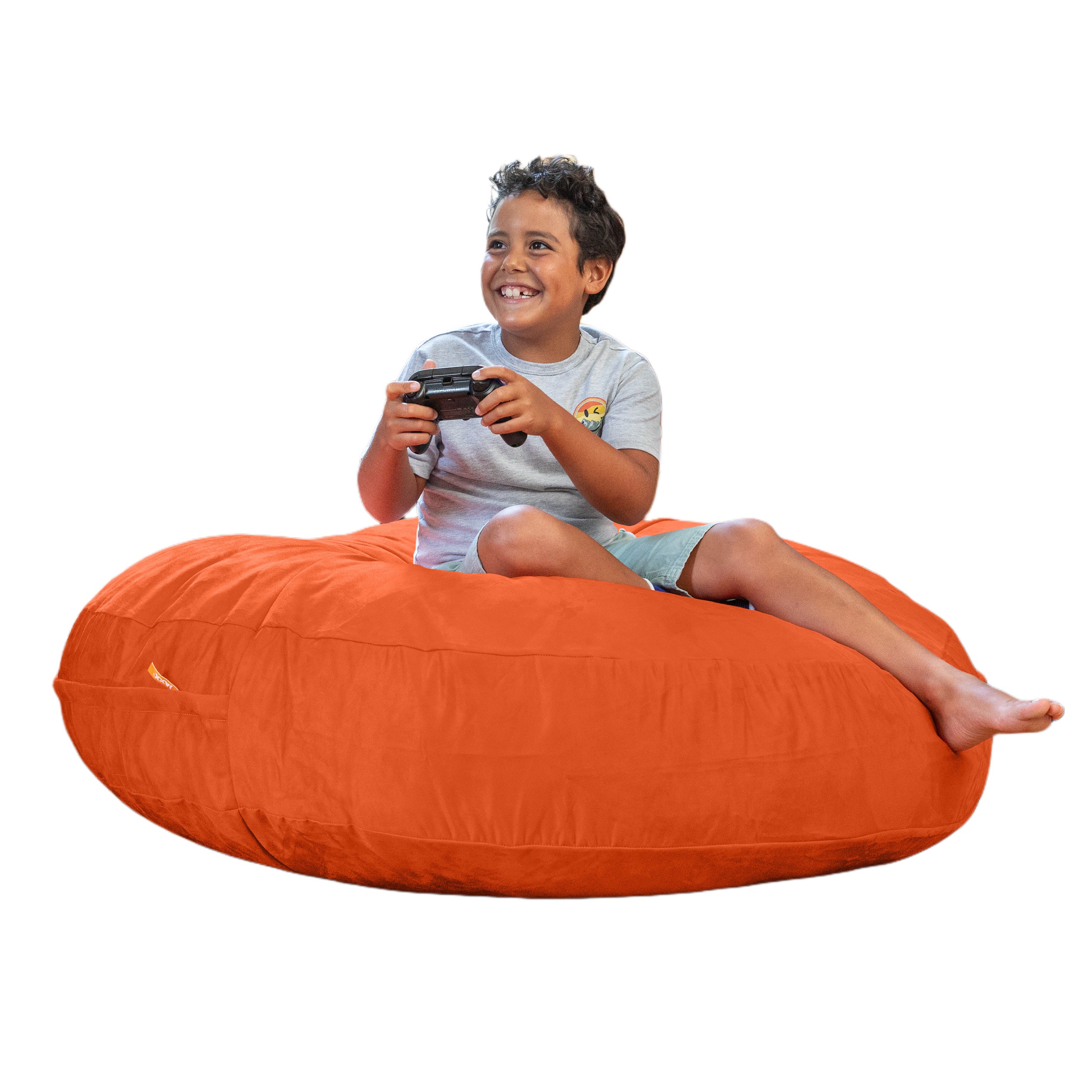 Jaxx Cocoon 4 Foot Bean Bag Chair and Crash Pad, Mandarin