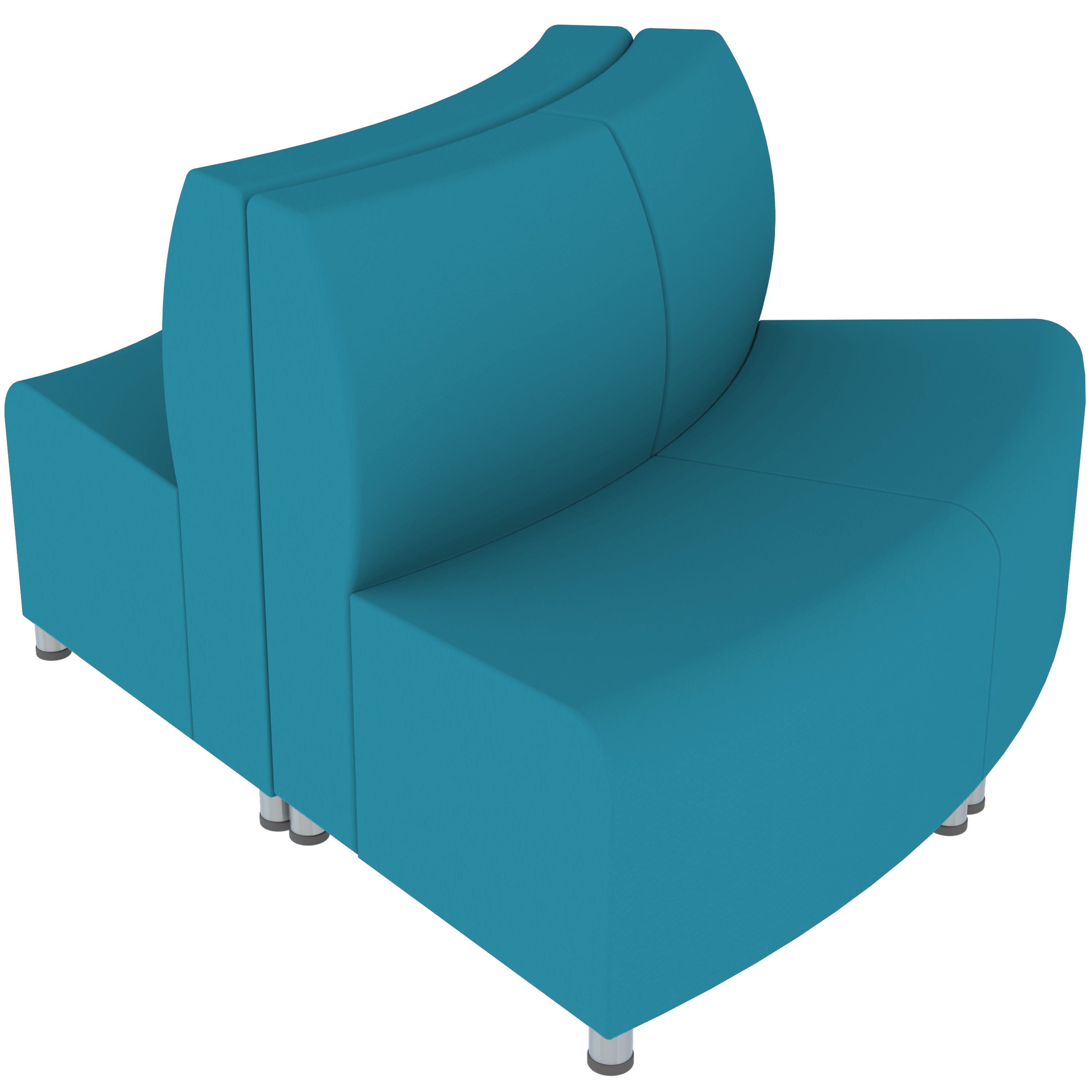 Pro Series Connect Edged Ripplet Seating, 3-Piece Set - Teal