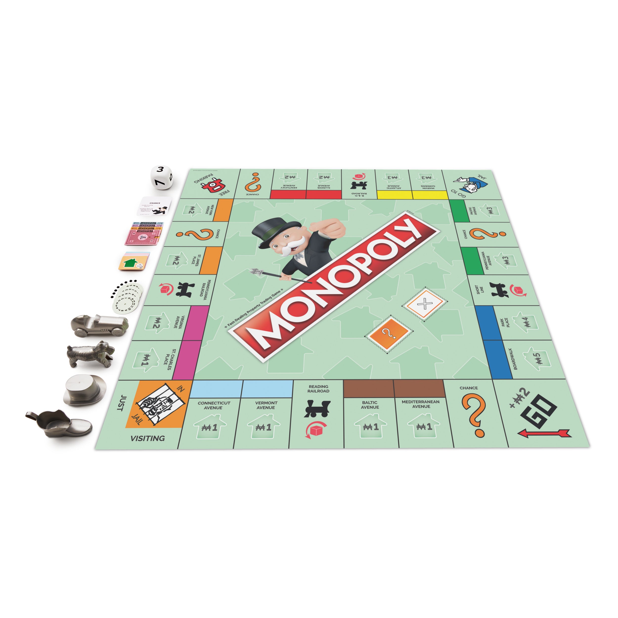 Spin Master Games, Monopoly Giant Edition, Classic Family Board Game for Indoor & Outdoor Play with Oversized Board, Screenless Activity, 2-4 Players, for Ages 6 & Up