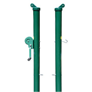 Tennis Posts - (3-1/2 in. Post) (Outdoor) - Heavy-Duty Upright (Round) (Green)