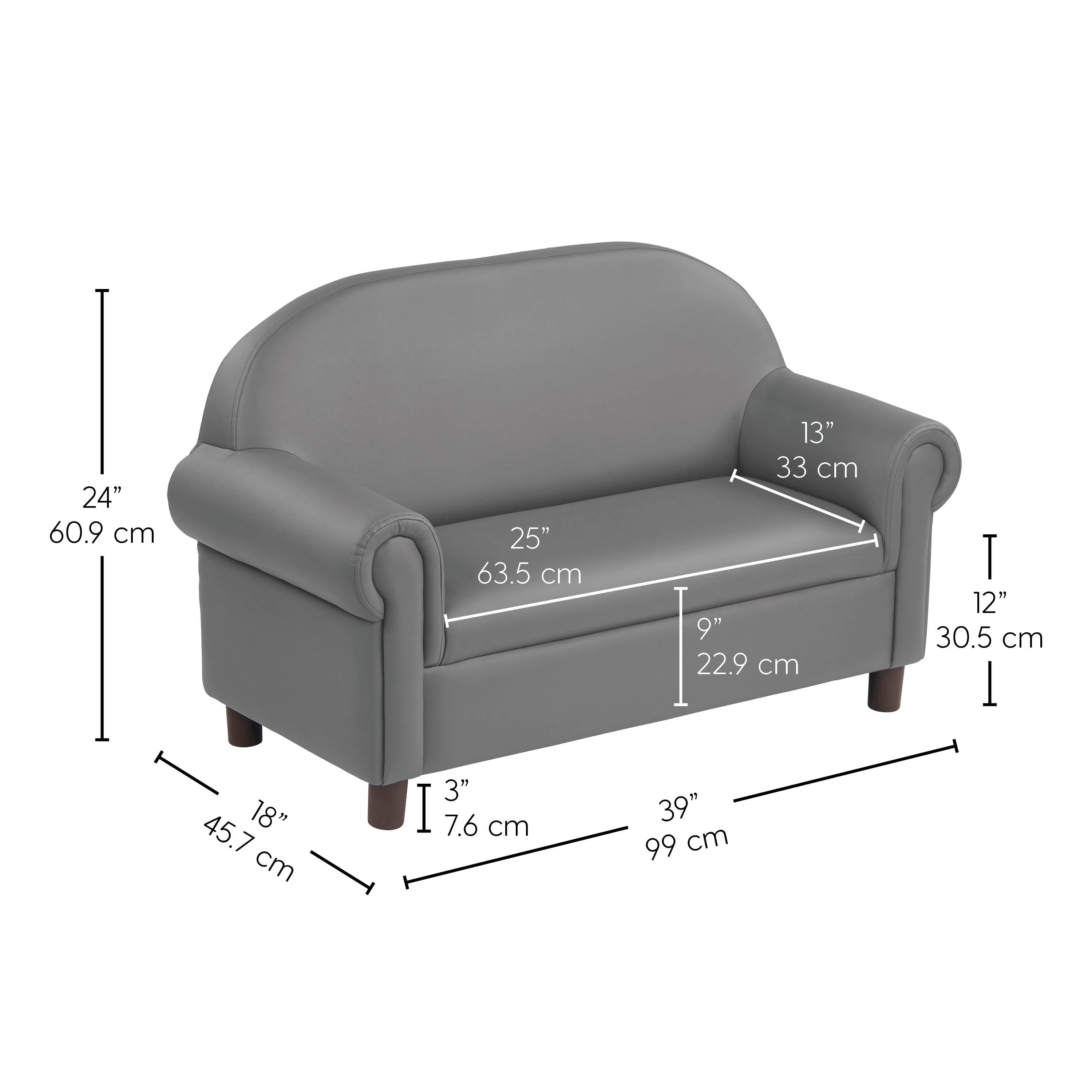 Little Lux Preschool Sofa - Gray