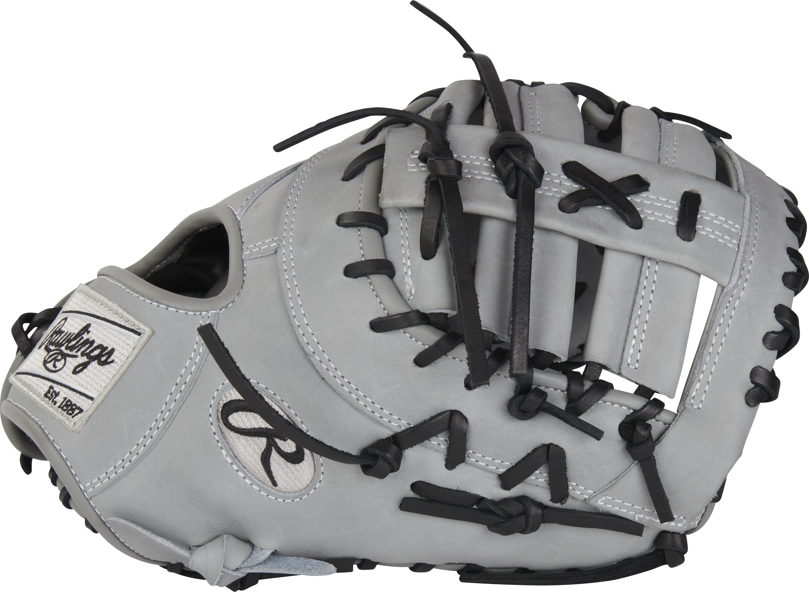 Rawlings Heart Of The Hide With Contour Technology First Base Mitt 12.25-Inch Baseball Glove - Right Hand Thrower - Gray