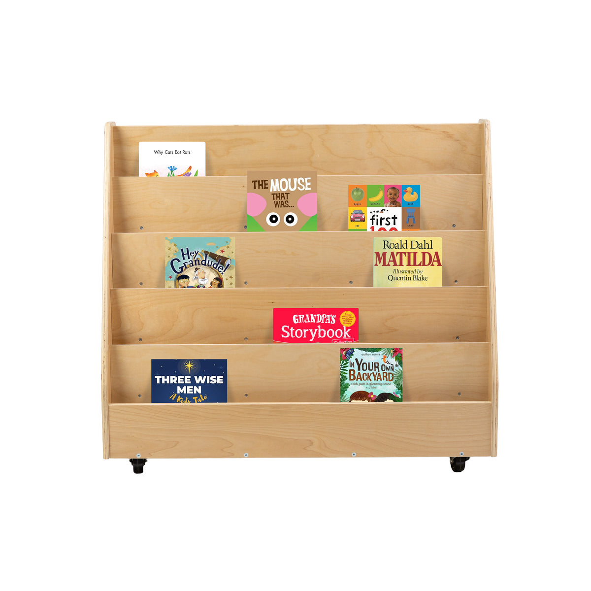 Birch Double-Sided Mobile Book Display
