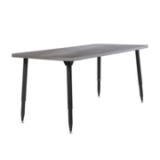 Adapte 30" x 60" Rectangle Woodgrain Activity Table with Adjustable Tapered Legs - Gray Wood/Black