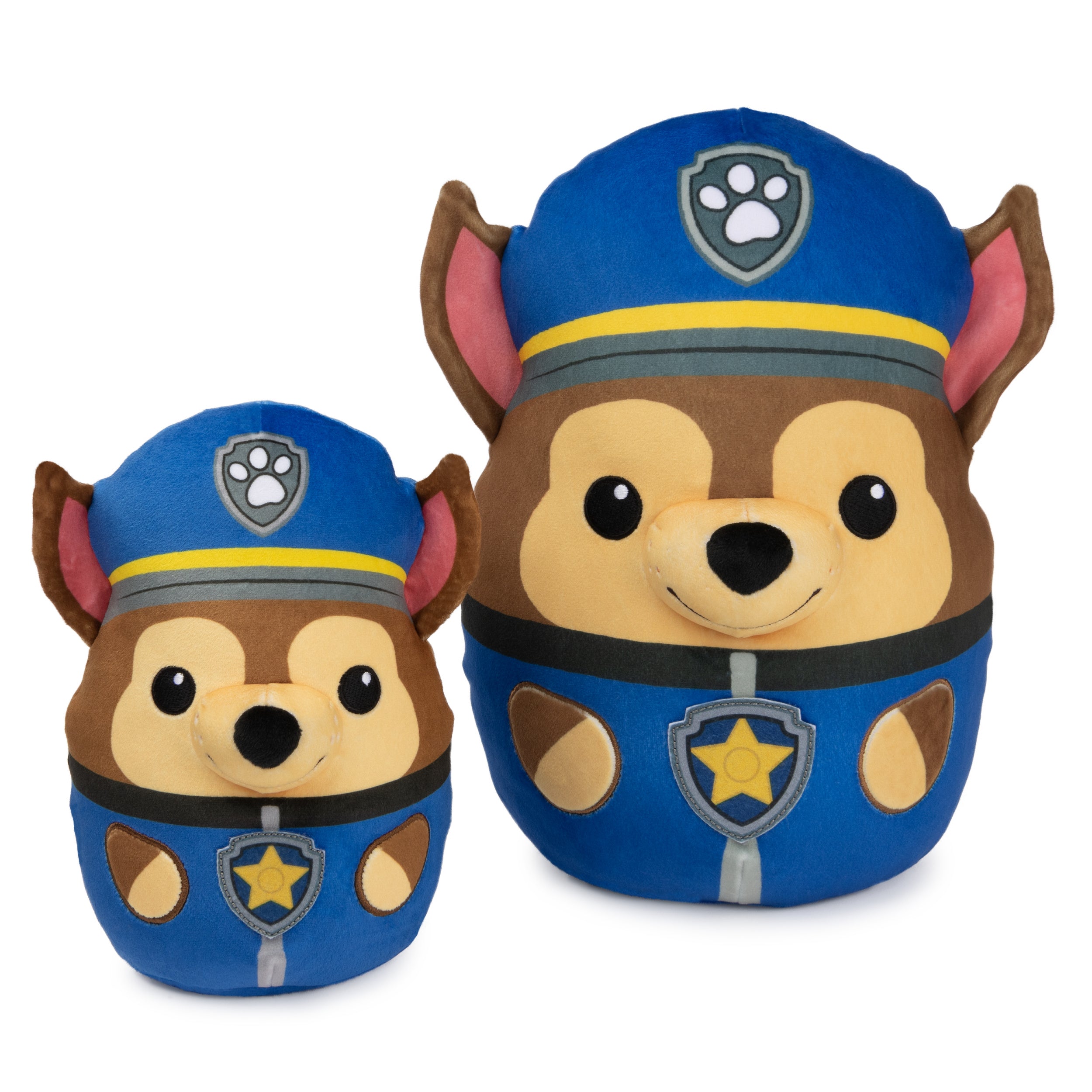 PAW Patrol Chase Squish Plush, Official Toy from the Hit Cartoon, Squishy Stuffed Animal for Ages 1 and Up, 12”