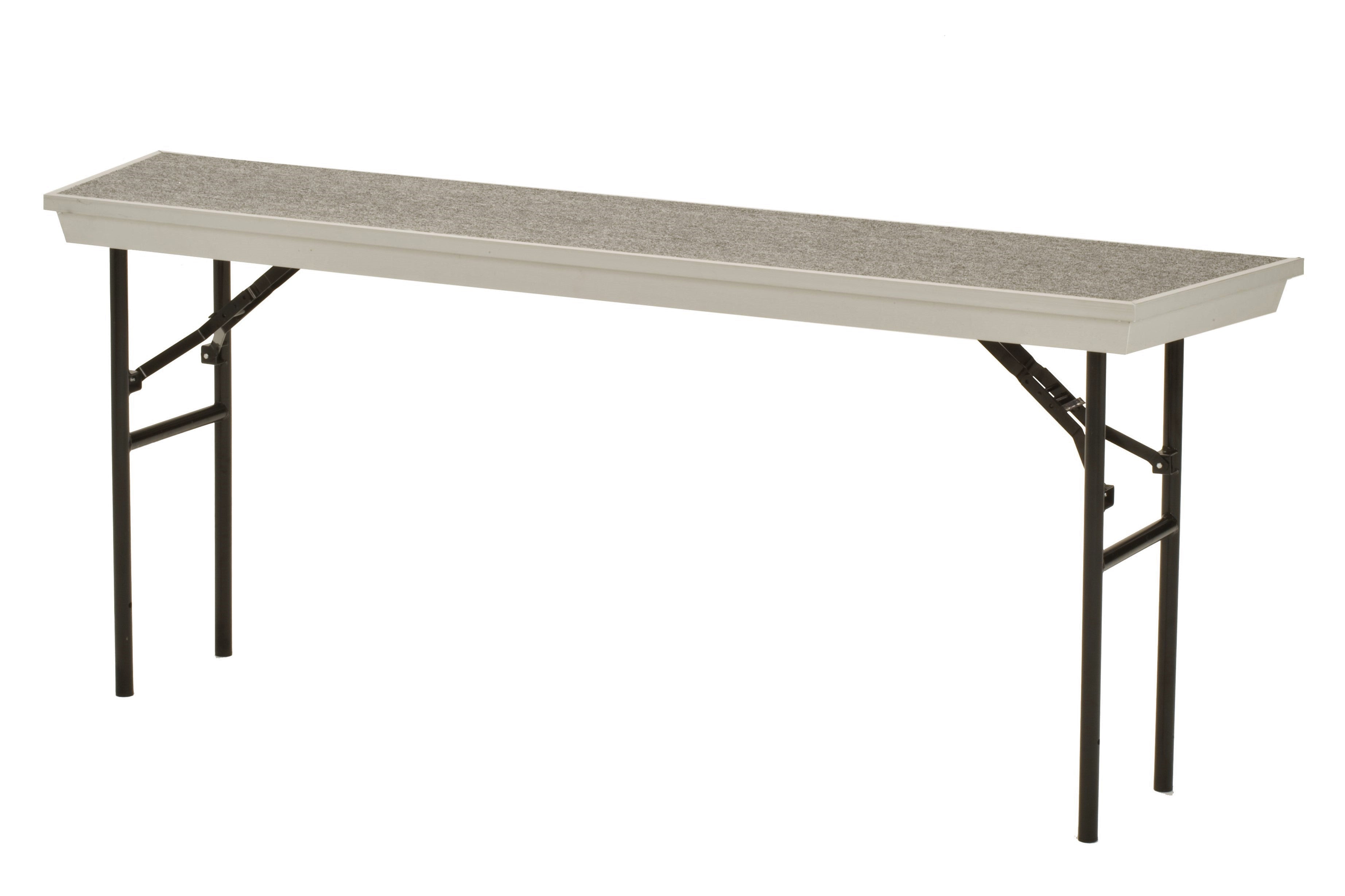 NPS® 4th level add on for TransPort Tapered Choral Riser, Surface Material: Grey Carpet, Frame Color: Aluminum Frame, Black Legs