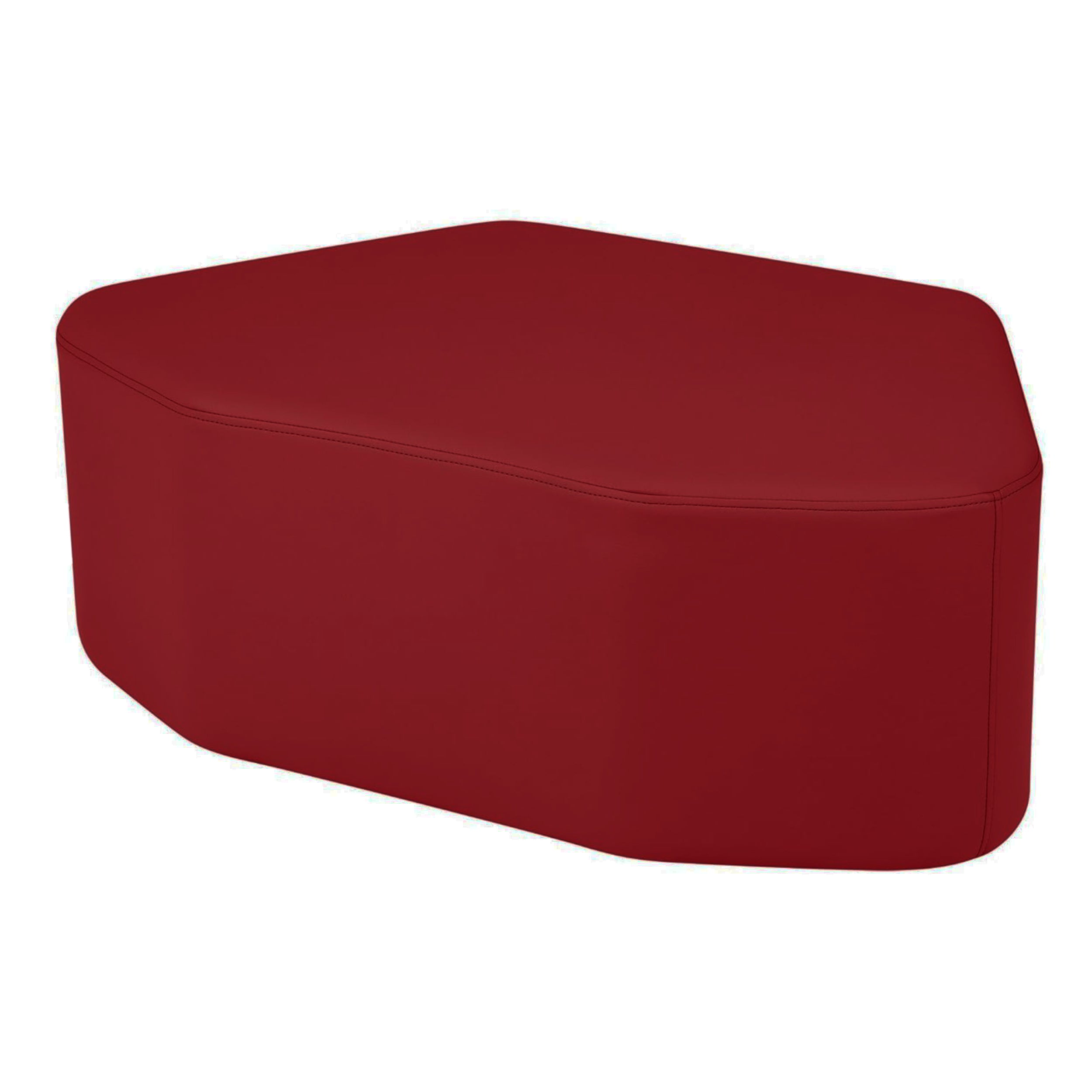 Pro Series Upholstered Petal Ottoman 12" Height - Crimson