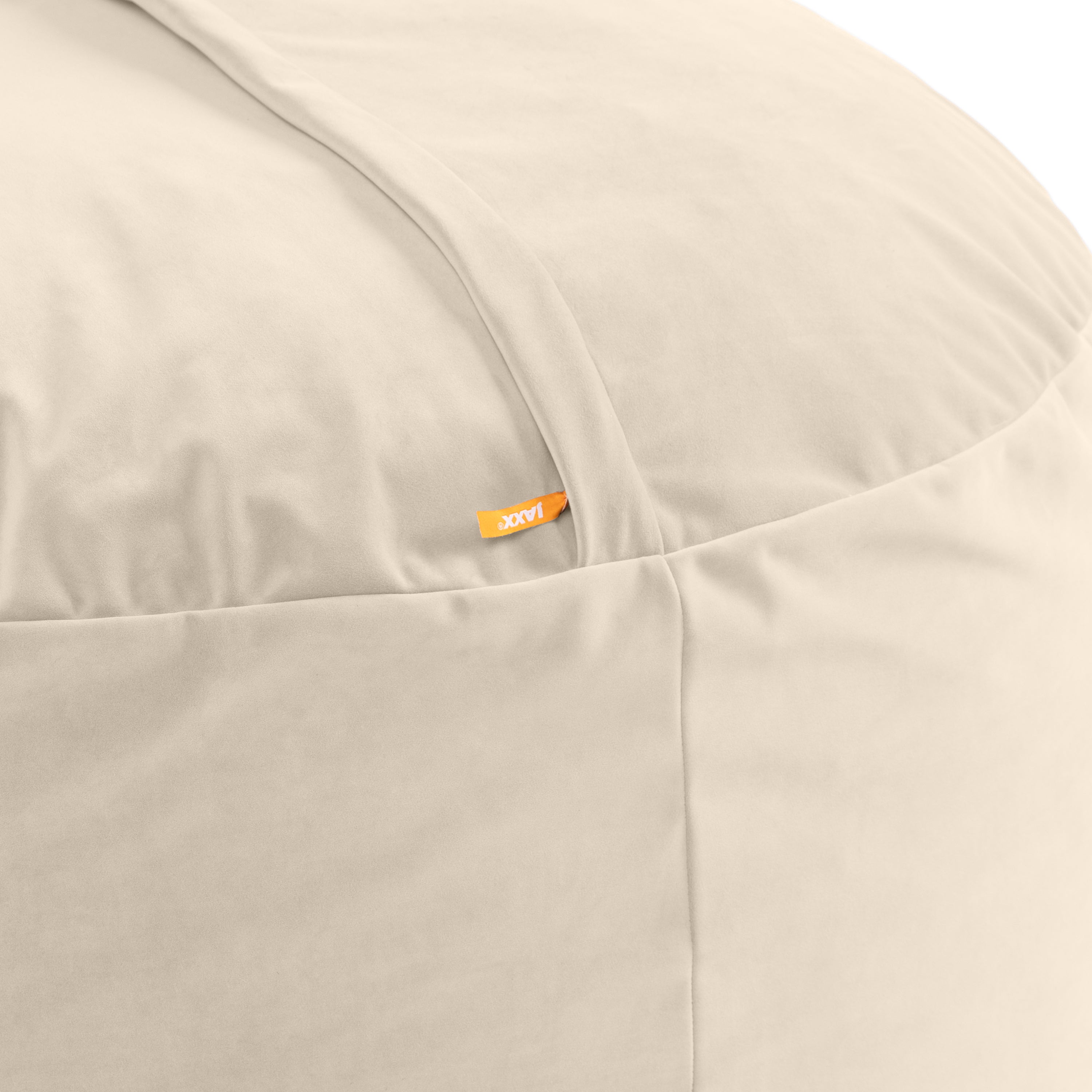 Jaxx 4 Foot Saxx - Large Round Bean Bag Chair for Adults - Lush Velvet Ivory
