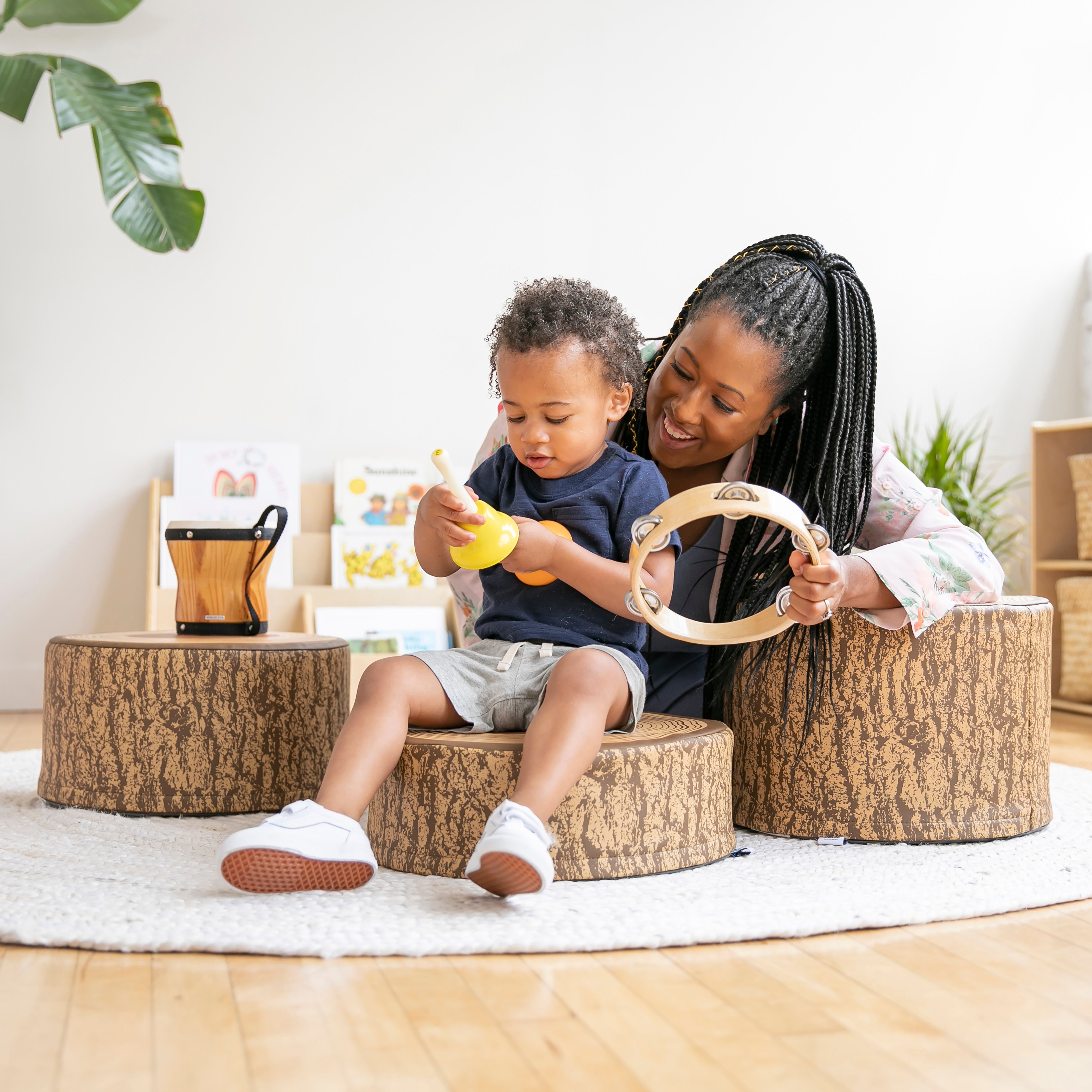 SoftZone Tree Stump Stool Set 3-Piece