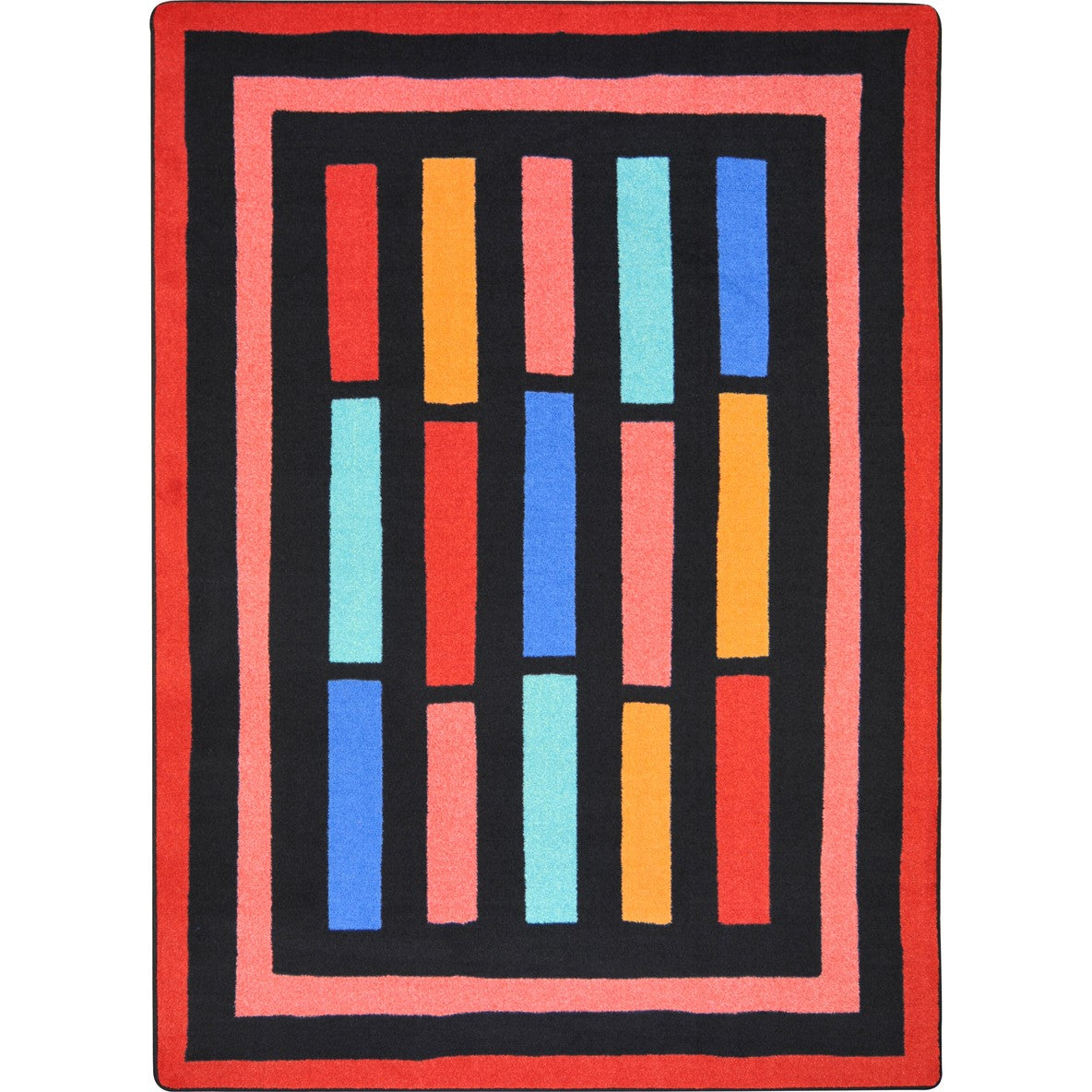 Traffic Jam 7'8" x 10'9" area rug in color Red