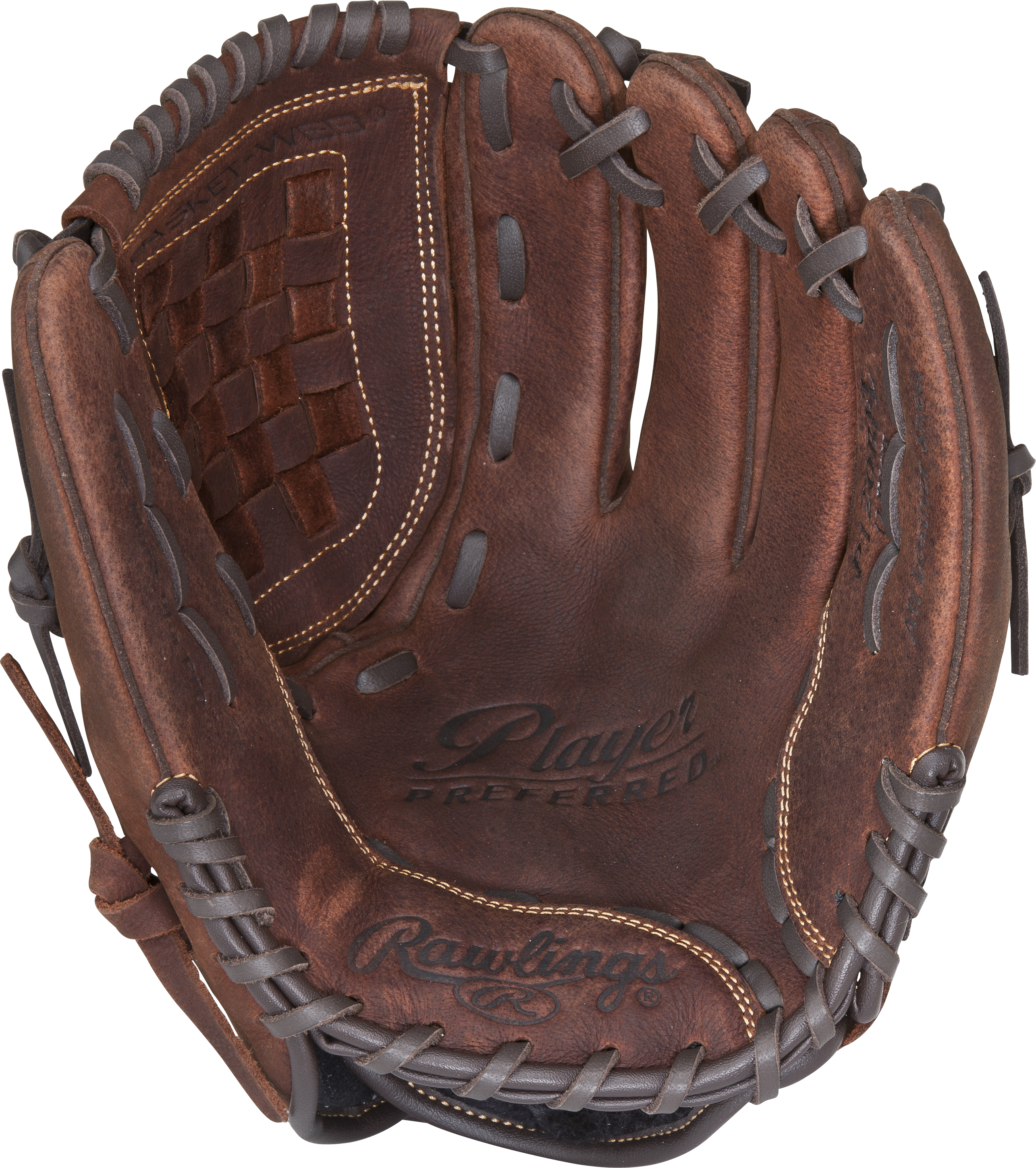 Rawlings Player Preferred Series 12-Inch Softball Glove  - Right Hand Thrower - Dark Brown