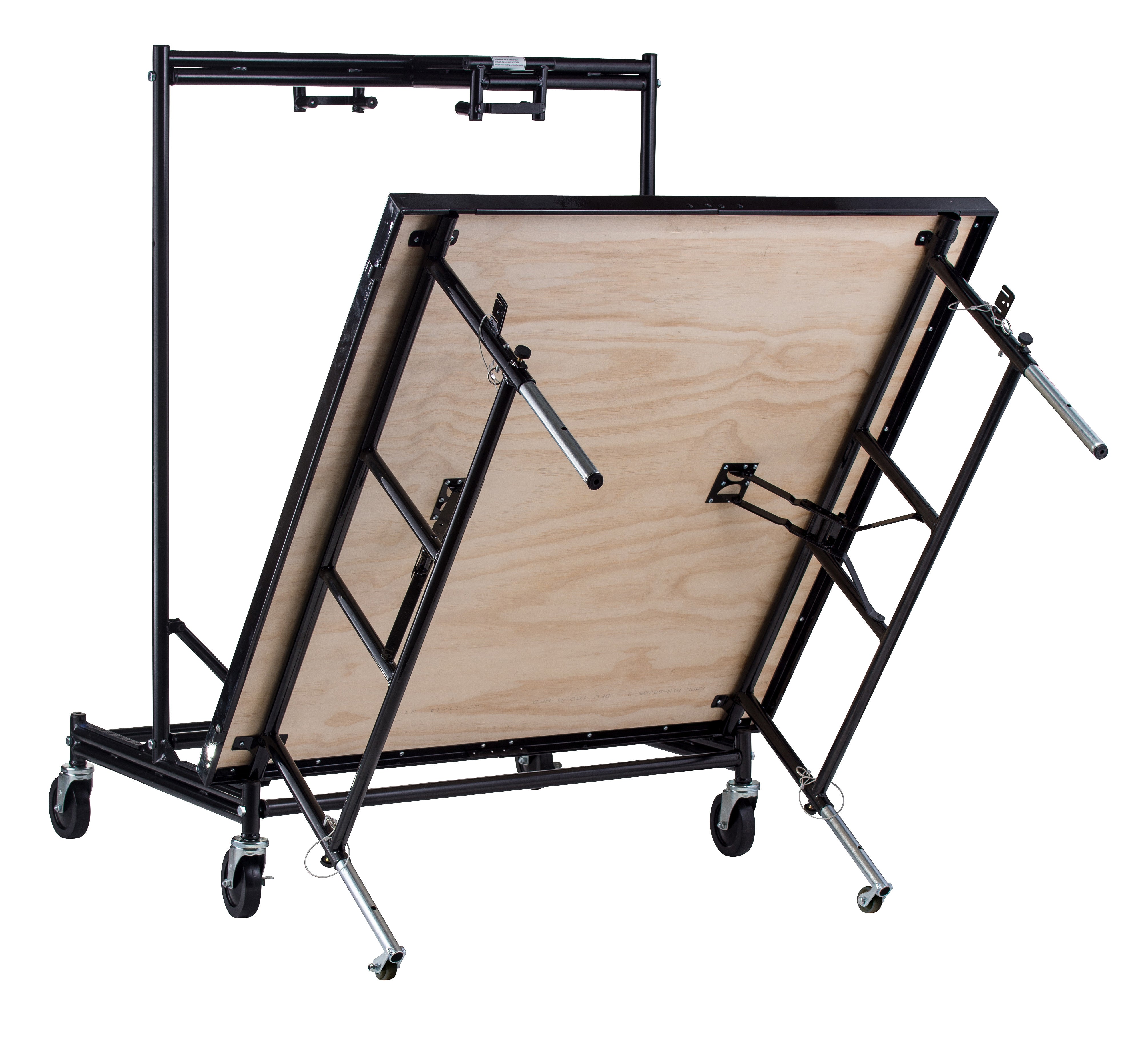 NPS® 16"-24" Height Adjustable 4' x 4' TransFix Stage Platform, Hardboard, Frame Color: Black