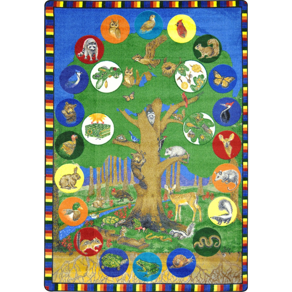 Tree of Life 7'8" x 10'9" area rug in color Multi