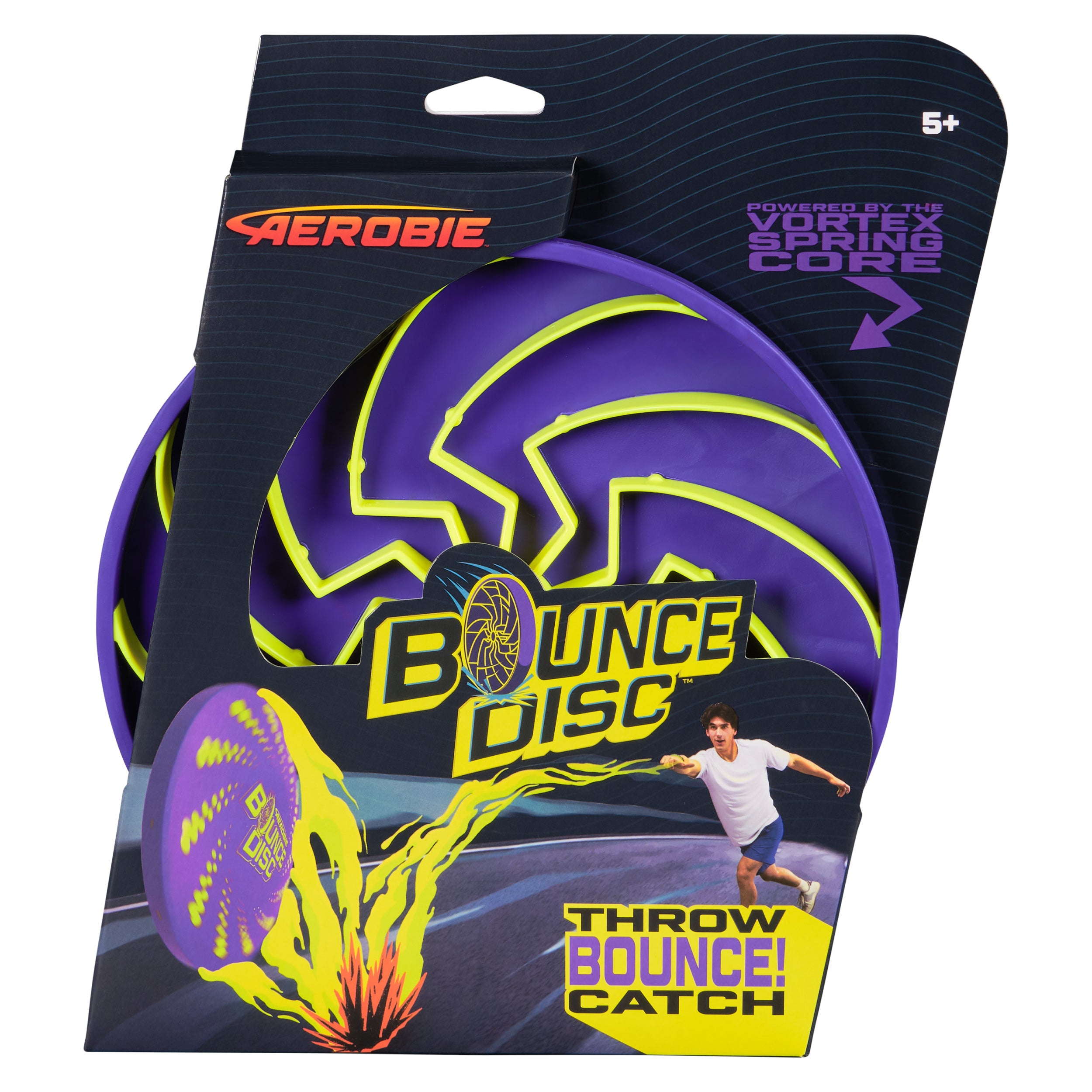 Aerobie Bounce Disc, Throwing Disc Toy for Kids, Backyard Toys & Outdoor Games for Adults & Family, Ages  5 & Up