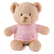 GUND “It's a Girl” Sustainable Message Bear with Pink T-Shirt, Teddy Bear Made from 100% Recycled Materials for Ages 1 and Up, Tan, 12”