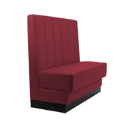 Pro Series Channel Back Single-Sided Restaurant Booth Seating - Burgundy