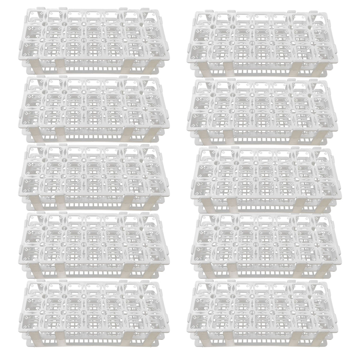 Test Tube Rack, 21-Hole Rack for Up to 20mm Tubes, Pack of 10