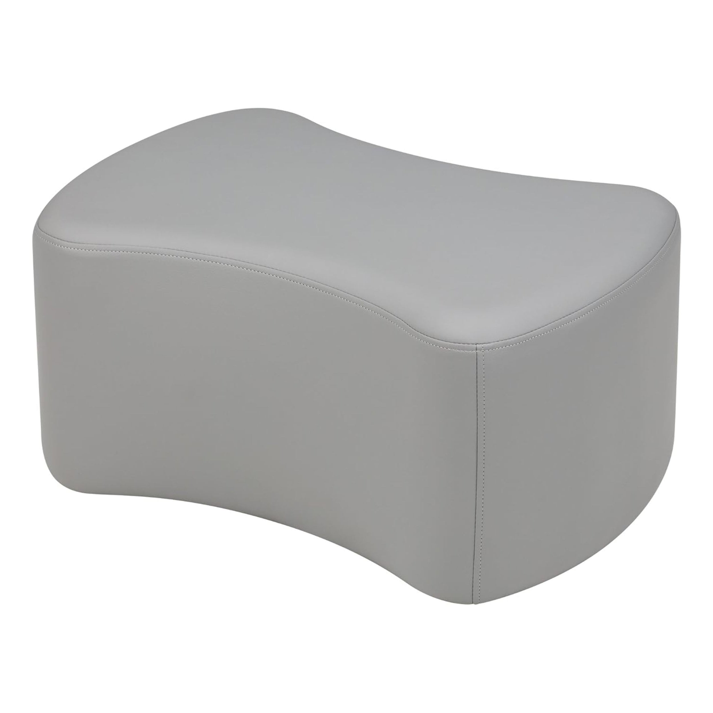 Pro Series Upholstered Bowtie Ottoman 12" Height - Gray