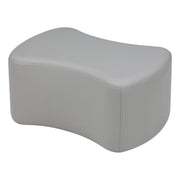 Pro Series Upholstered Bowtie Ottoman 12" Height - Gray