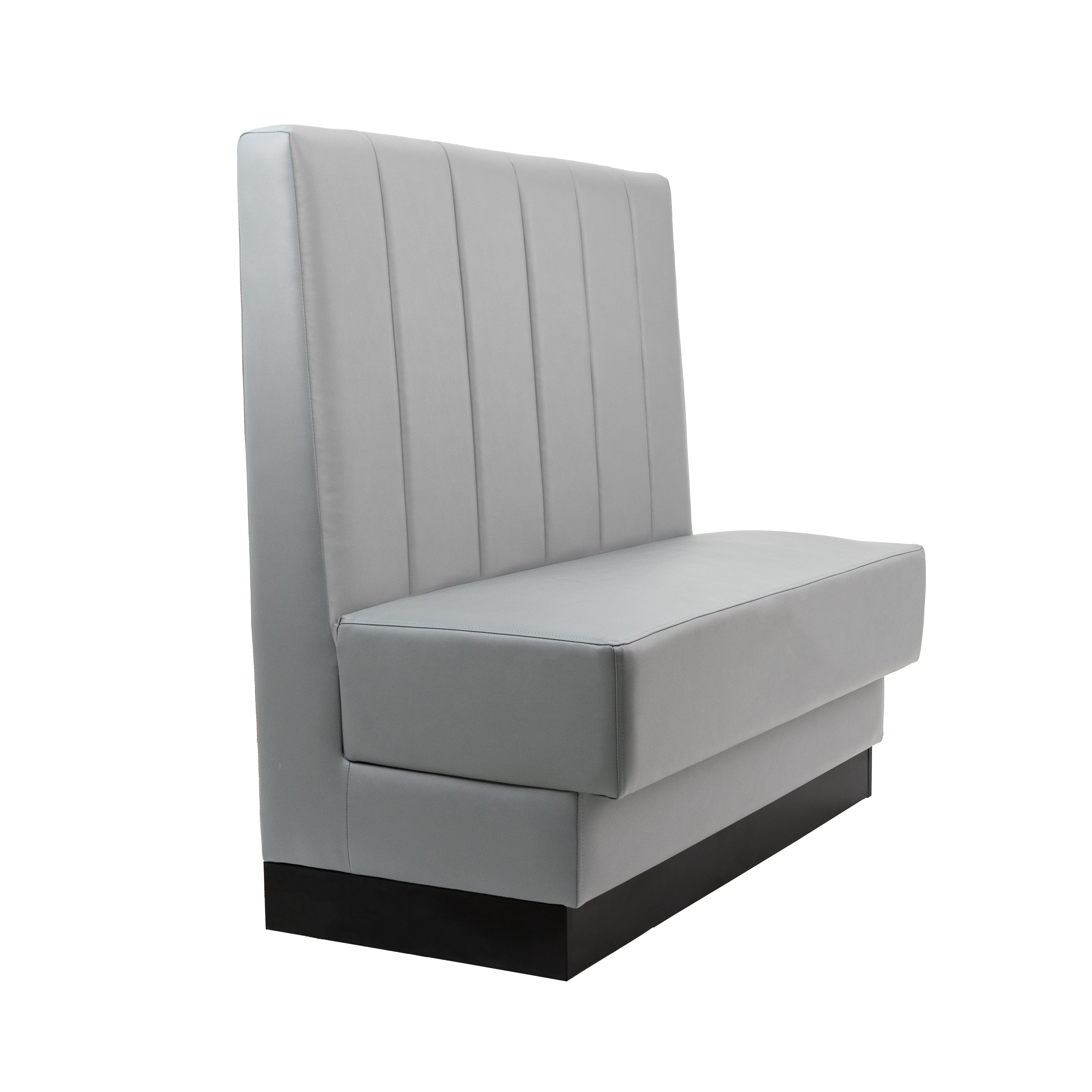 Pro Series Channel Back Single-Sided Restaurant Booth Seating - Dark Gray