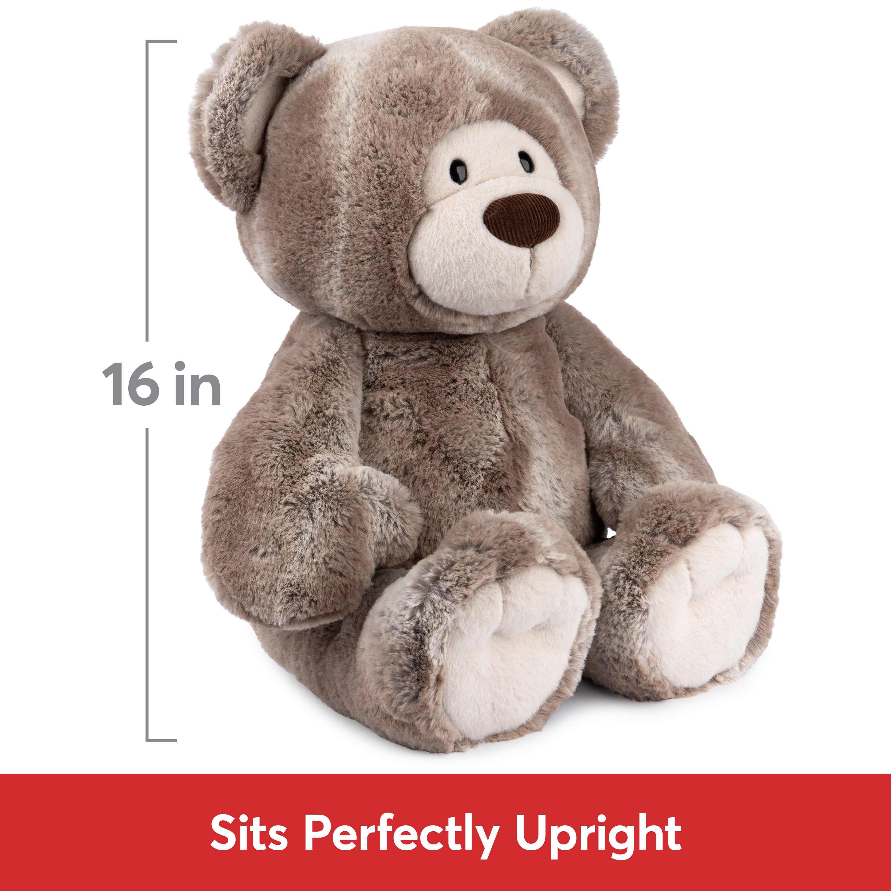 GUND Mukki Teddy Bear, Premium Stuffed Animal for Ages 1 and Up, Brown/Cream, 16”
