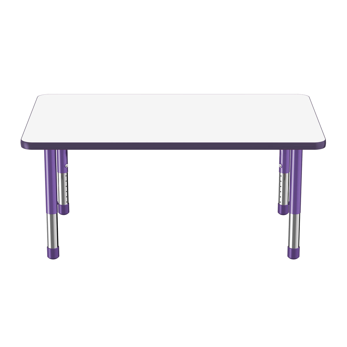 30" x 48" Rectangle Dry-Erase Activity Table with Adjustable Chunky Legs - Whiteboard/Eggplant/Purple