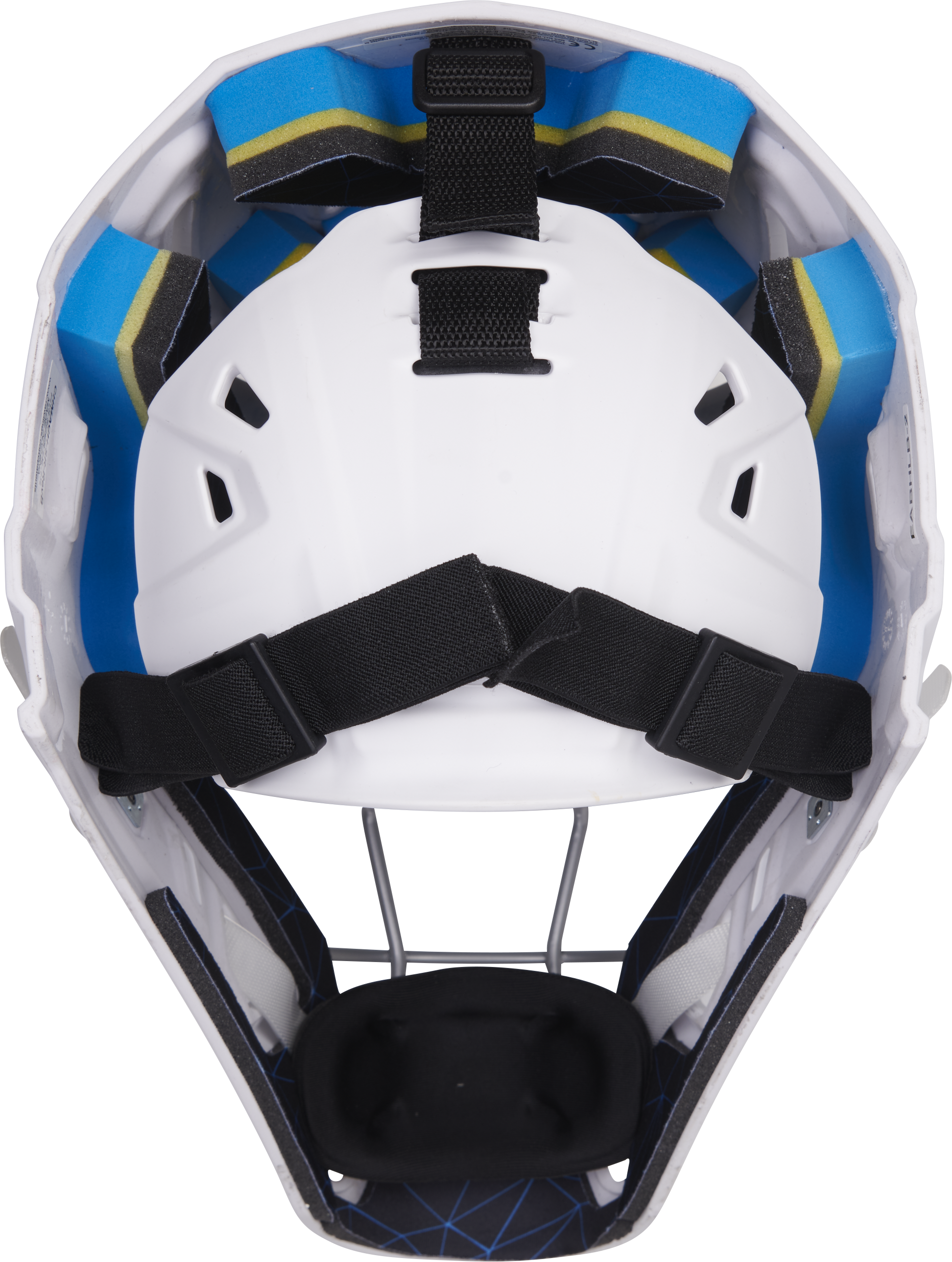 Rawlings Mach Matte 2-Tone Hockey Style Senior Catchers Helmet - White/White