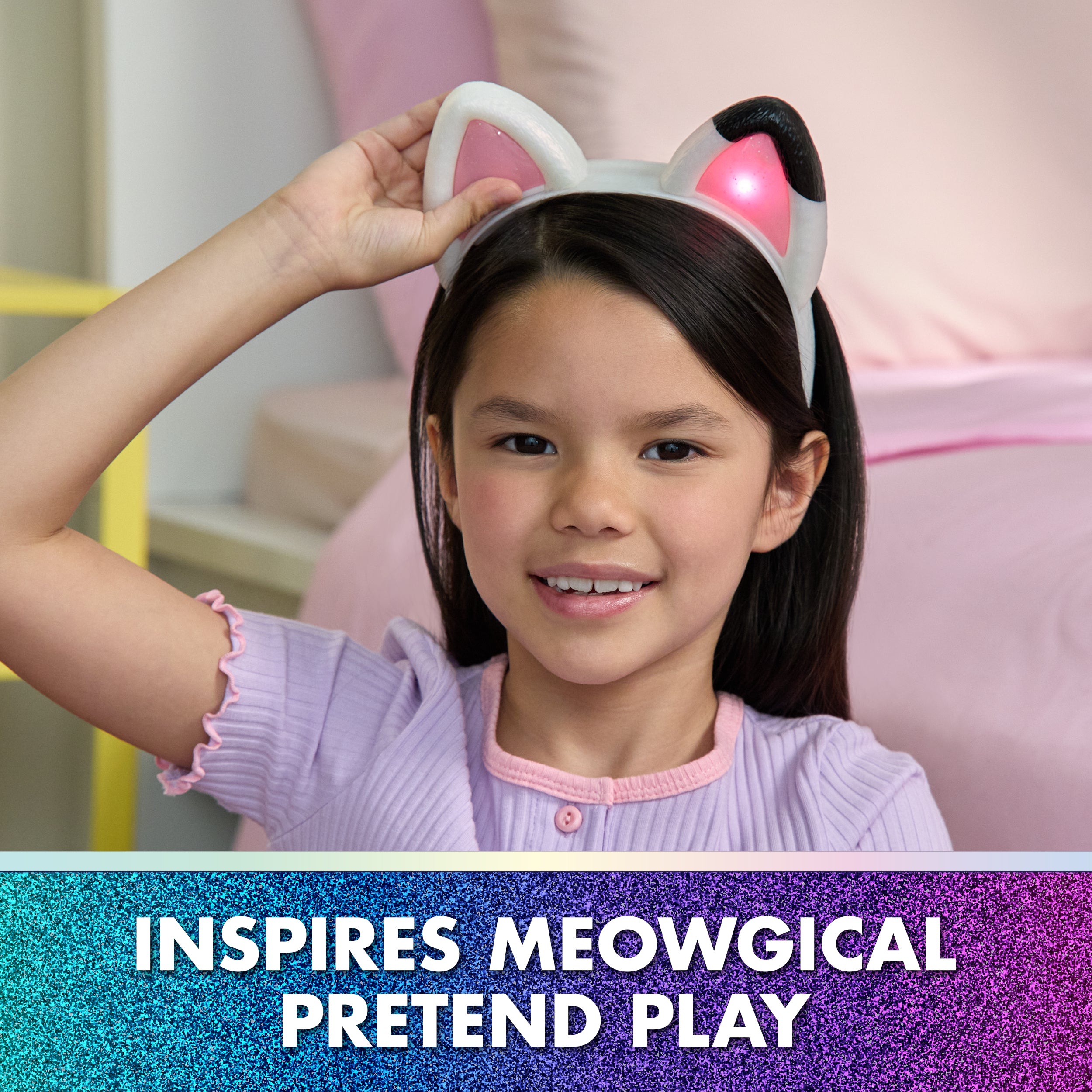 Gabby's Dollhouse: The Movie, Meow-mazing Interactive Ears, Headband with Lights, Sounds & 3 Modes of Play, Kids Toys for Girls & Boys Ages 3 and Up
