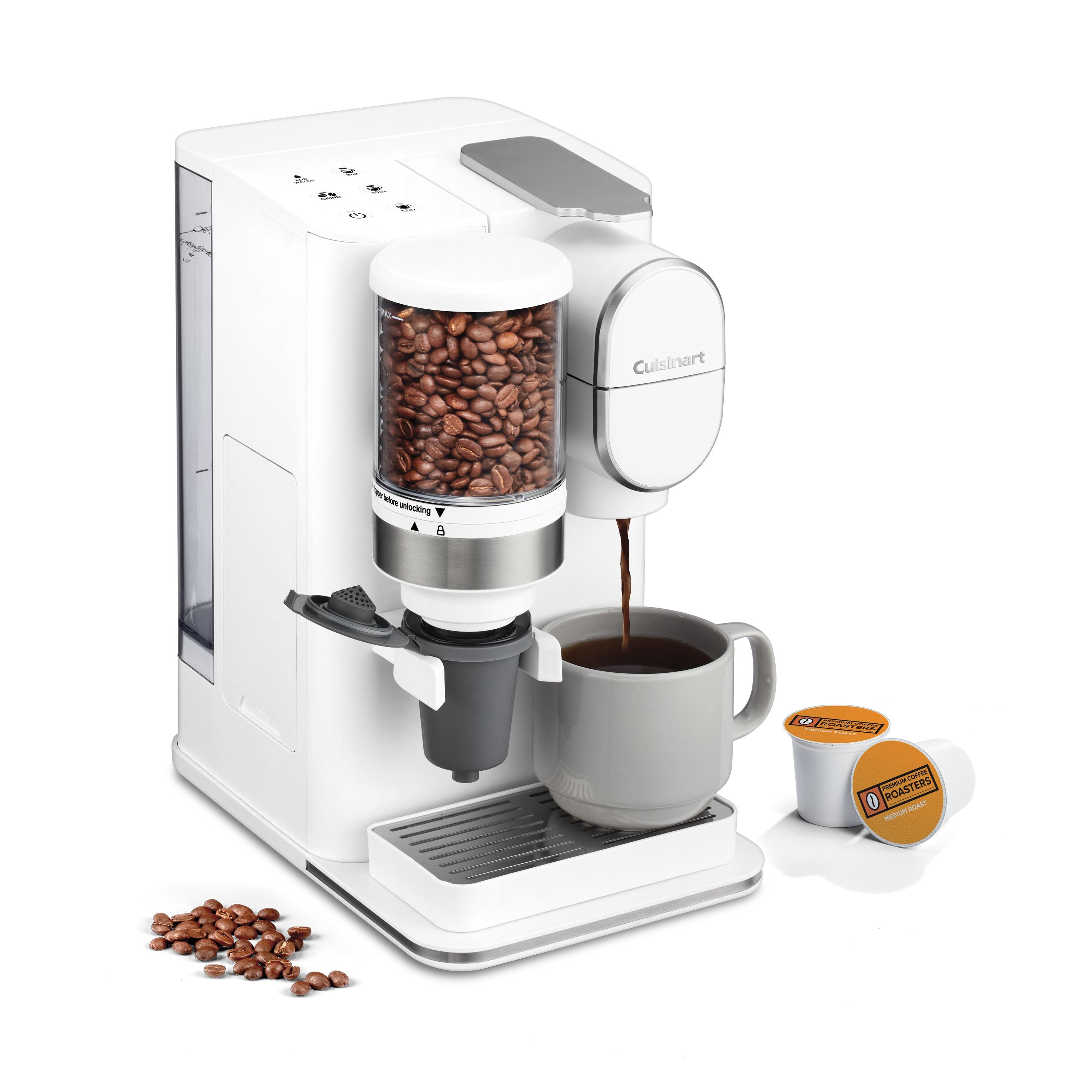 Grind & Brew Single-Serve Coffee Maker - White