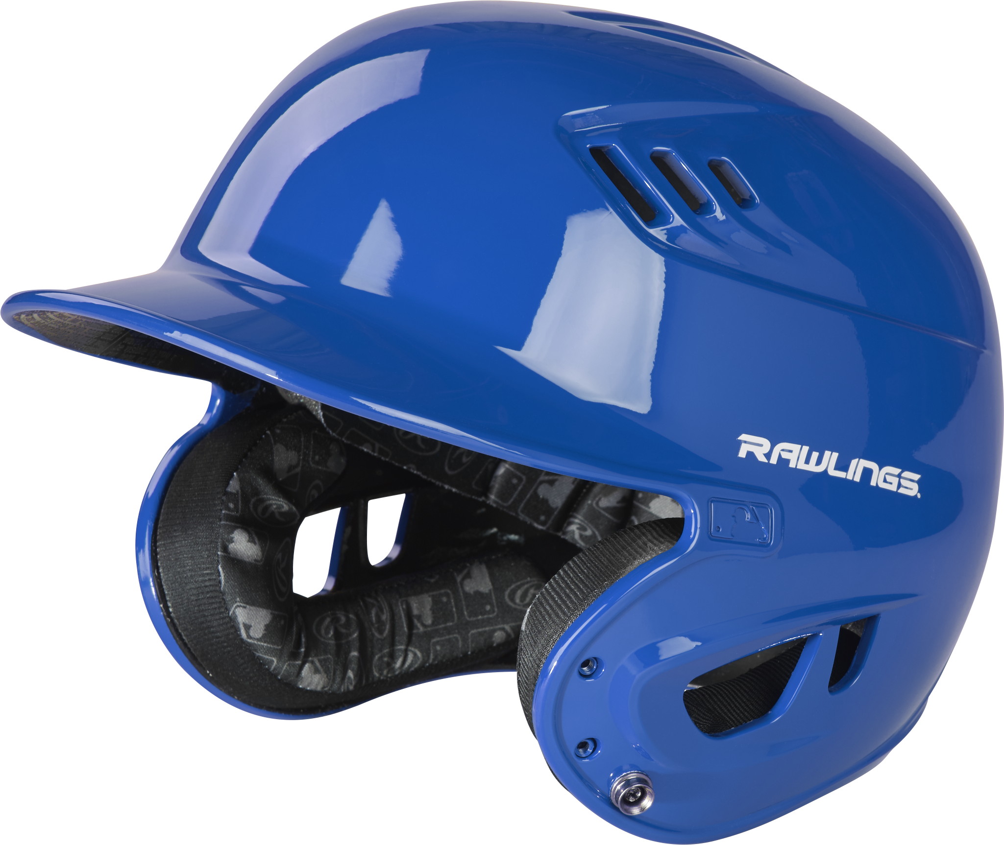 Rawlings R16 Gloss Senior 1-Tone Baseball Helmet - Royal