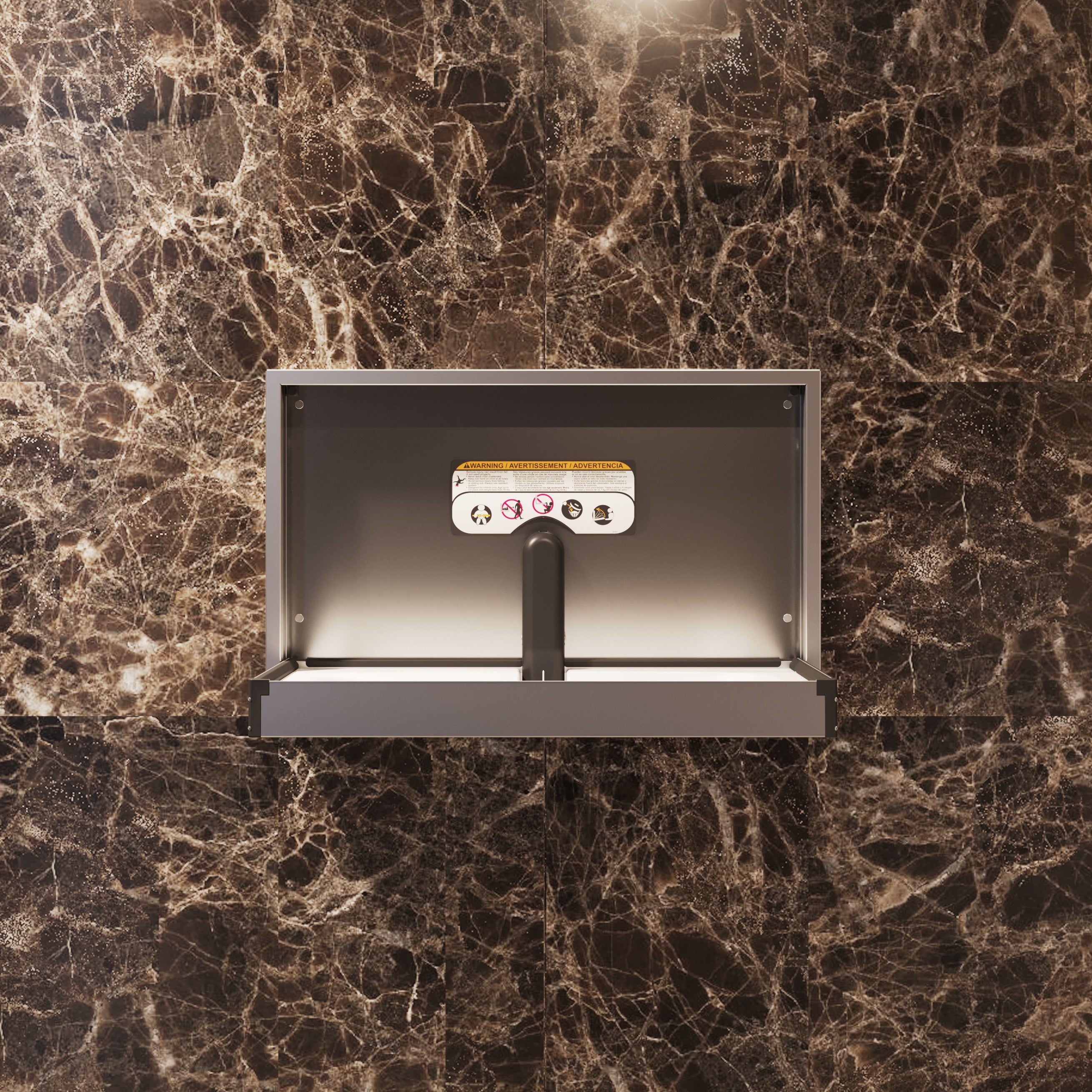 Summit Recessed Full Stainless Changing Station - Horizontal - Stainless Steel