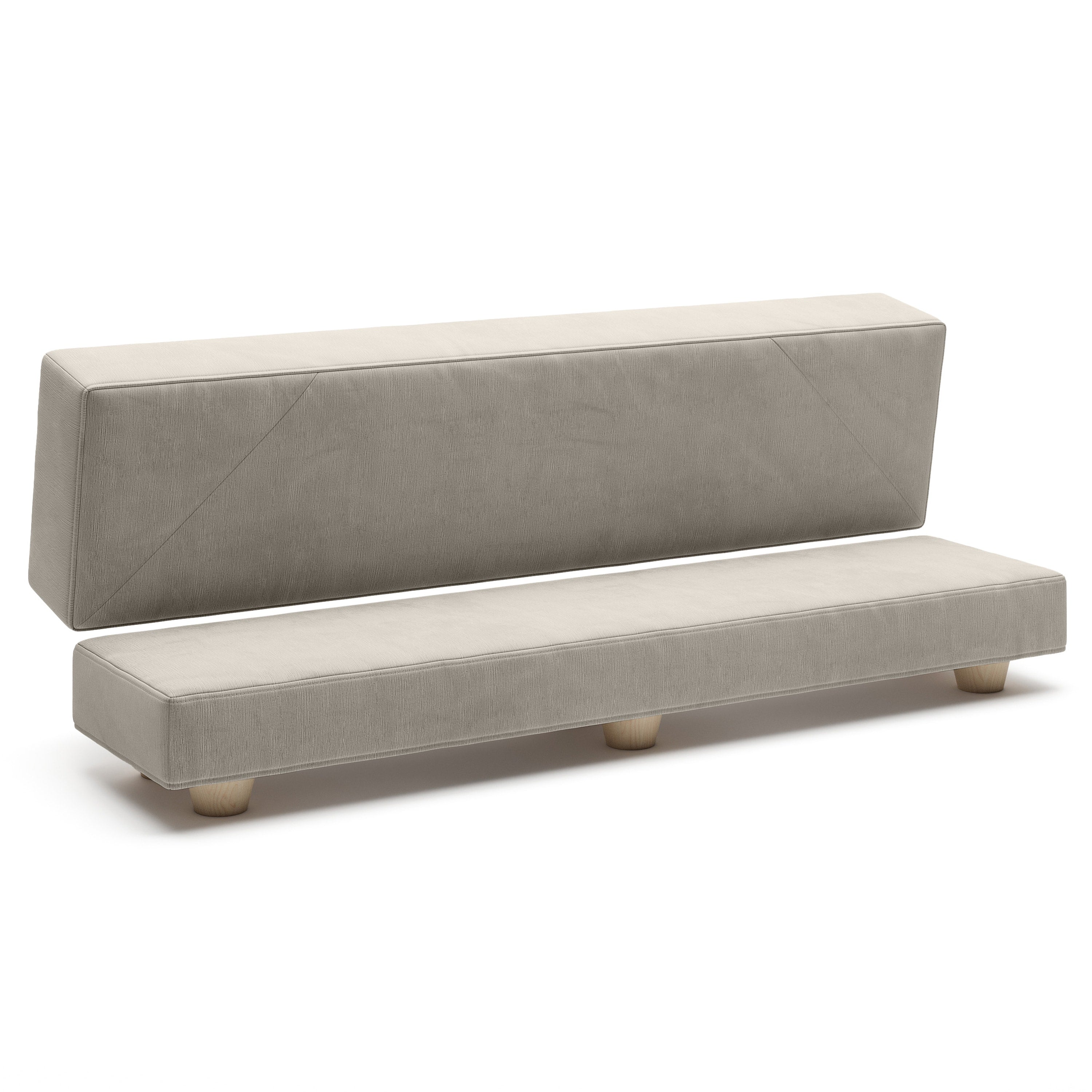 Jaxx Camden Convertible Bed Bench / Fold-Out Twin Guest Bed, Dove Grey