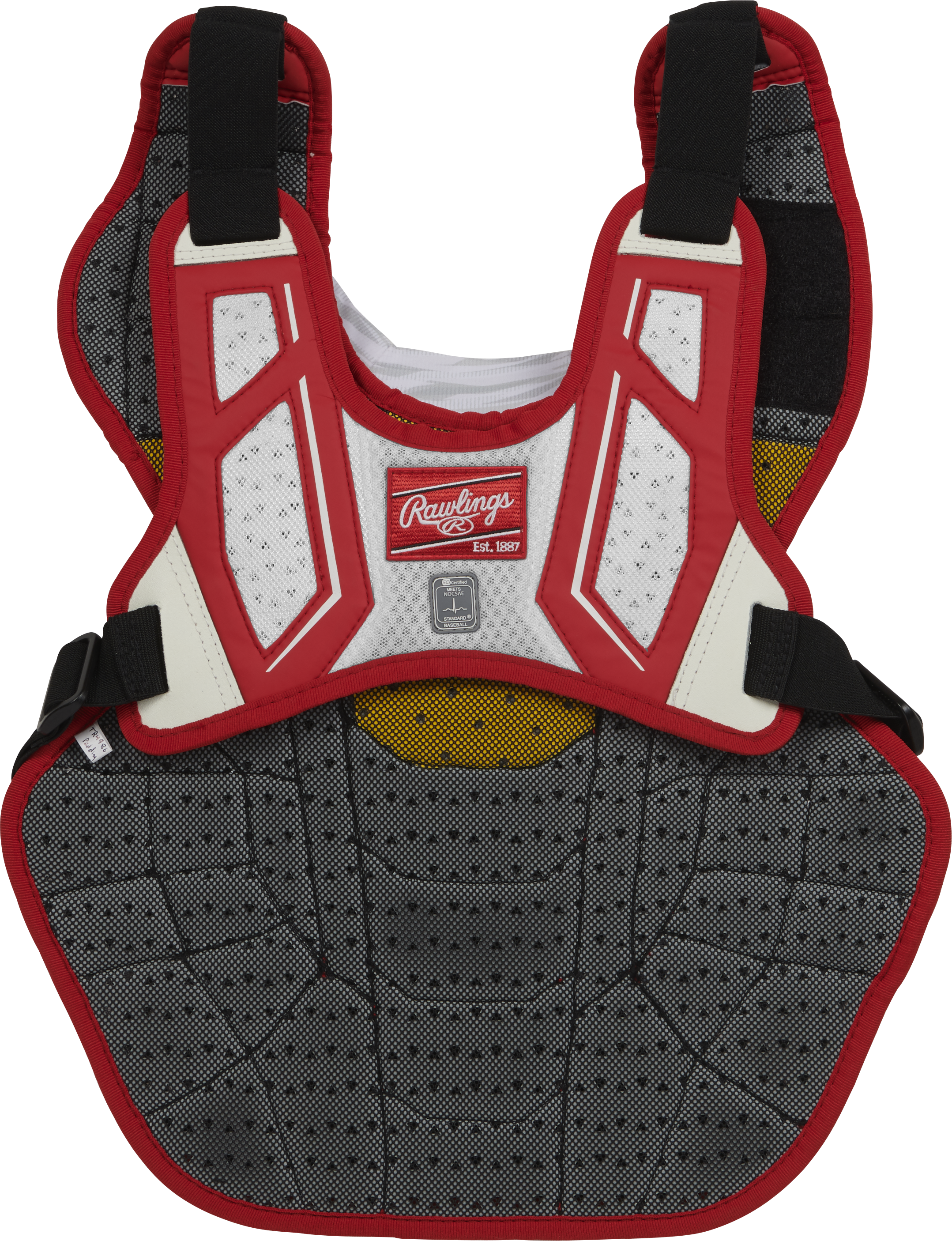 Rawlings Velo 2.0 Adult Catchers Chest Protector - Scarlet/White