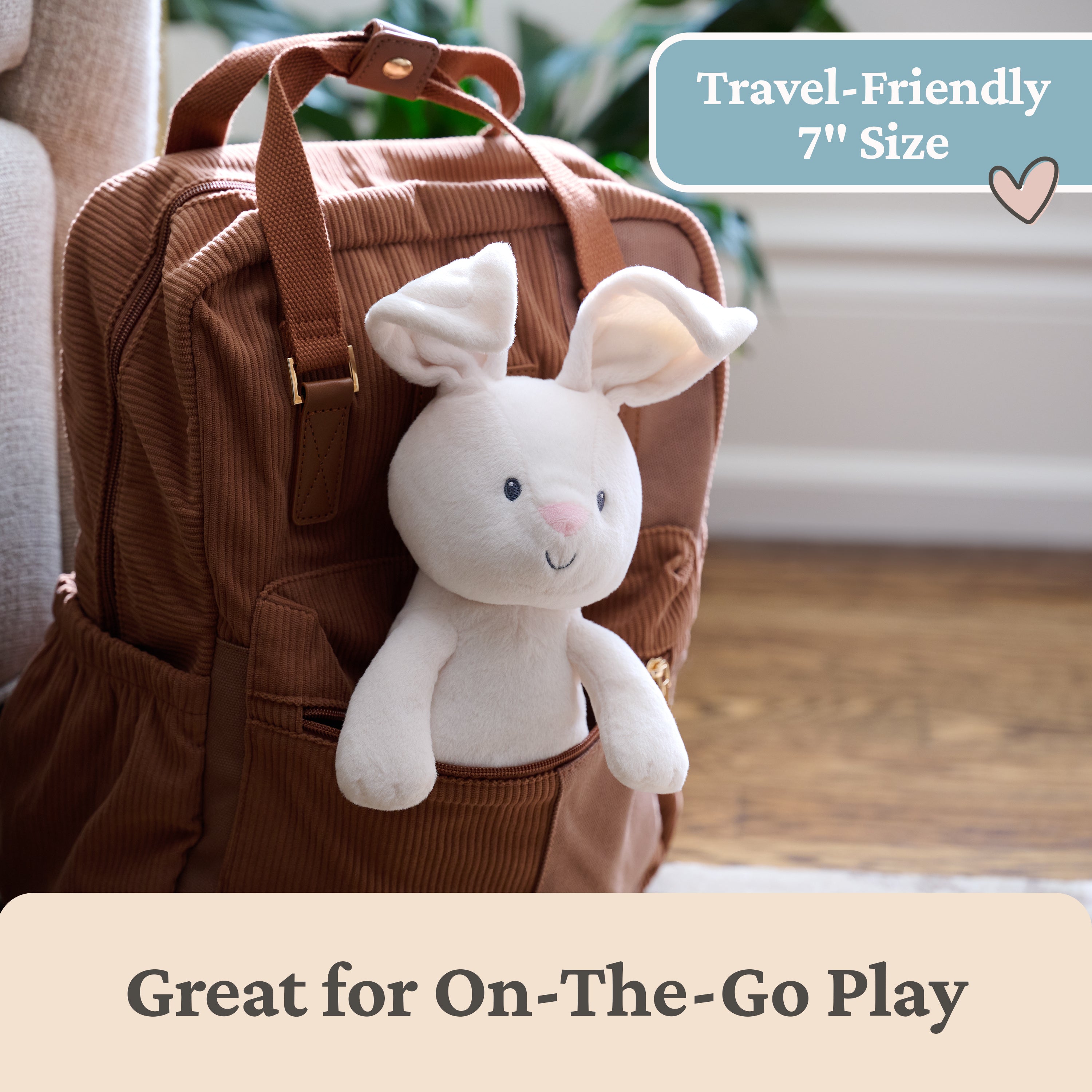 GUND Baby Peek-a-Boo Flora Bunny Plush, Bunny Rabbit Stuffed Animal, Baby Toy for Ages 0 and Up, Cream, 7" Batteries Not Required