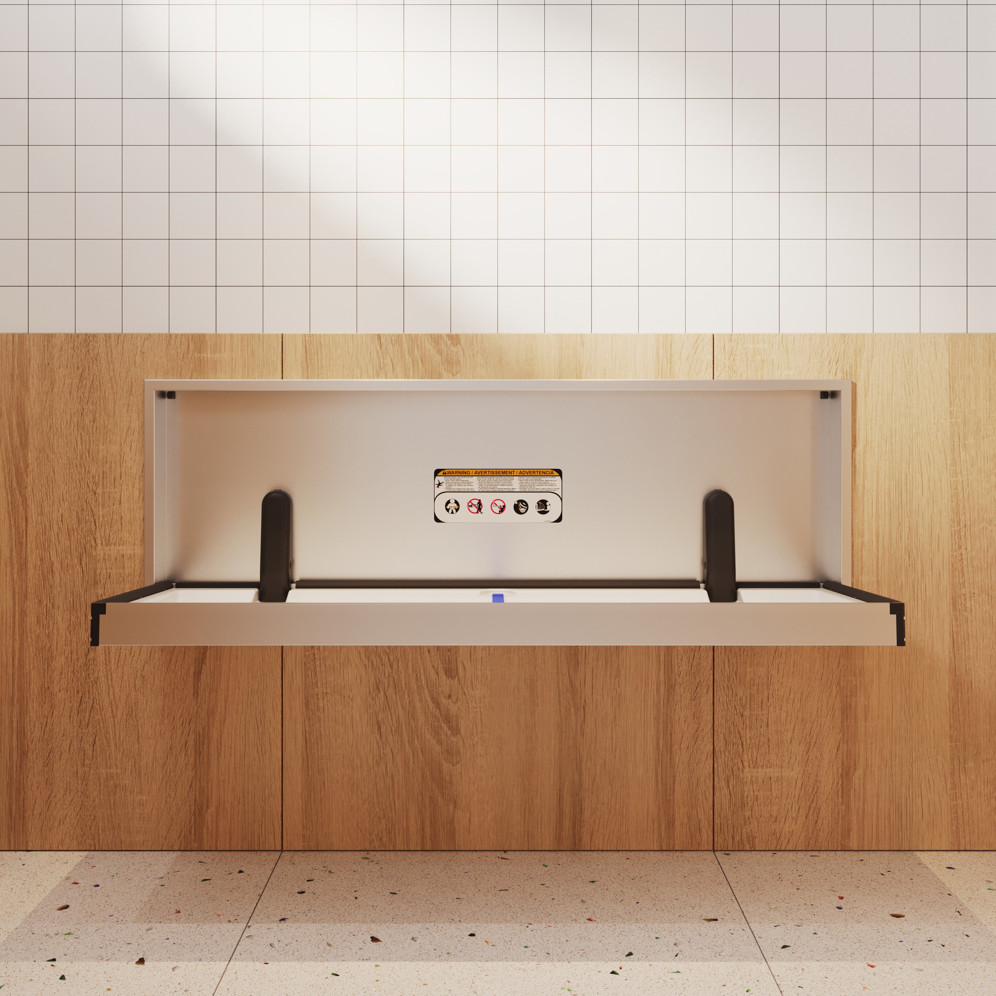 Solace 62 Recess Mount Extended Length, Special Needs Stainless Changing - Stainless Steel