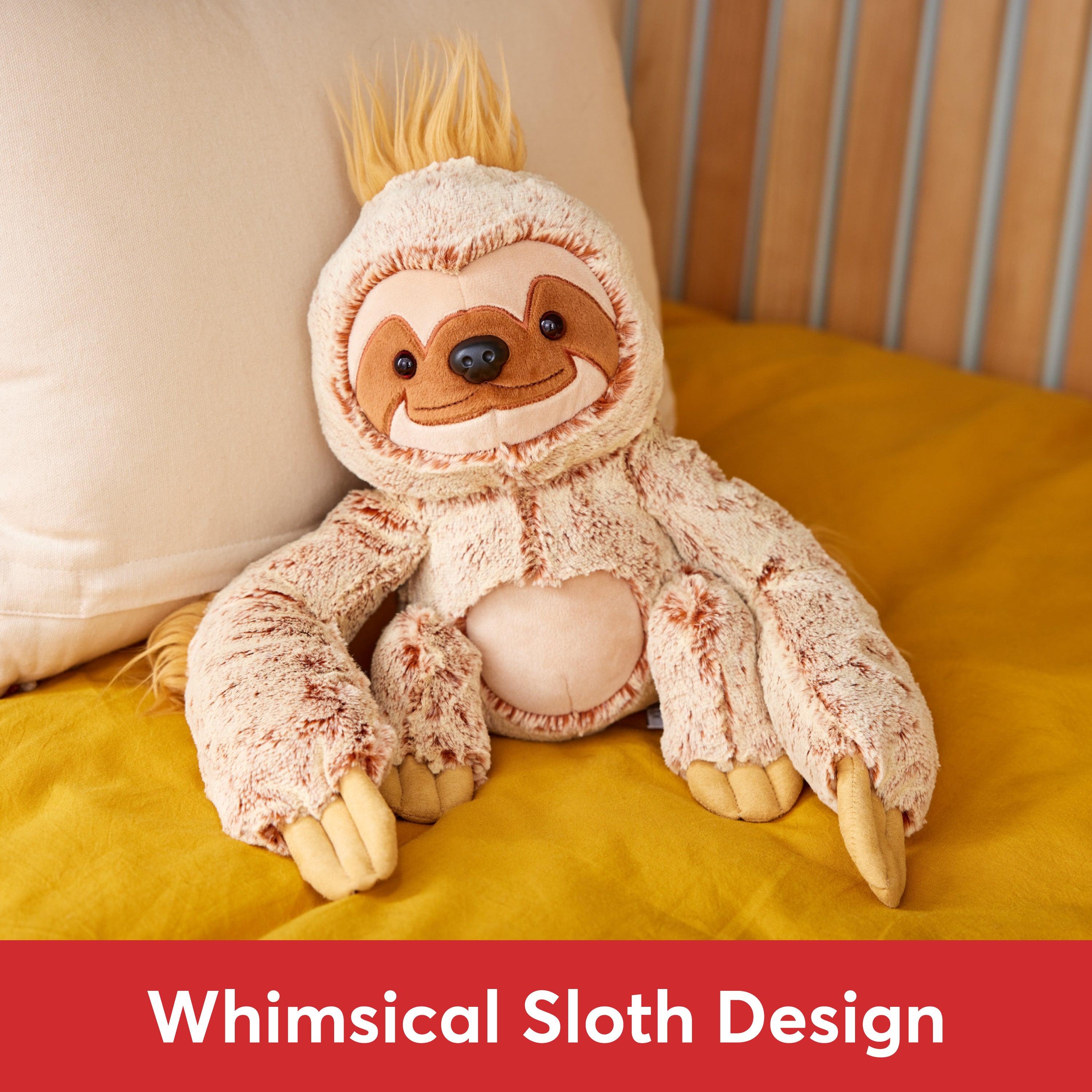 GUND Augie Sloth Plush, Premium Stuffed Animal for Ages 1 and Up, Tan/Copper, 15”