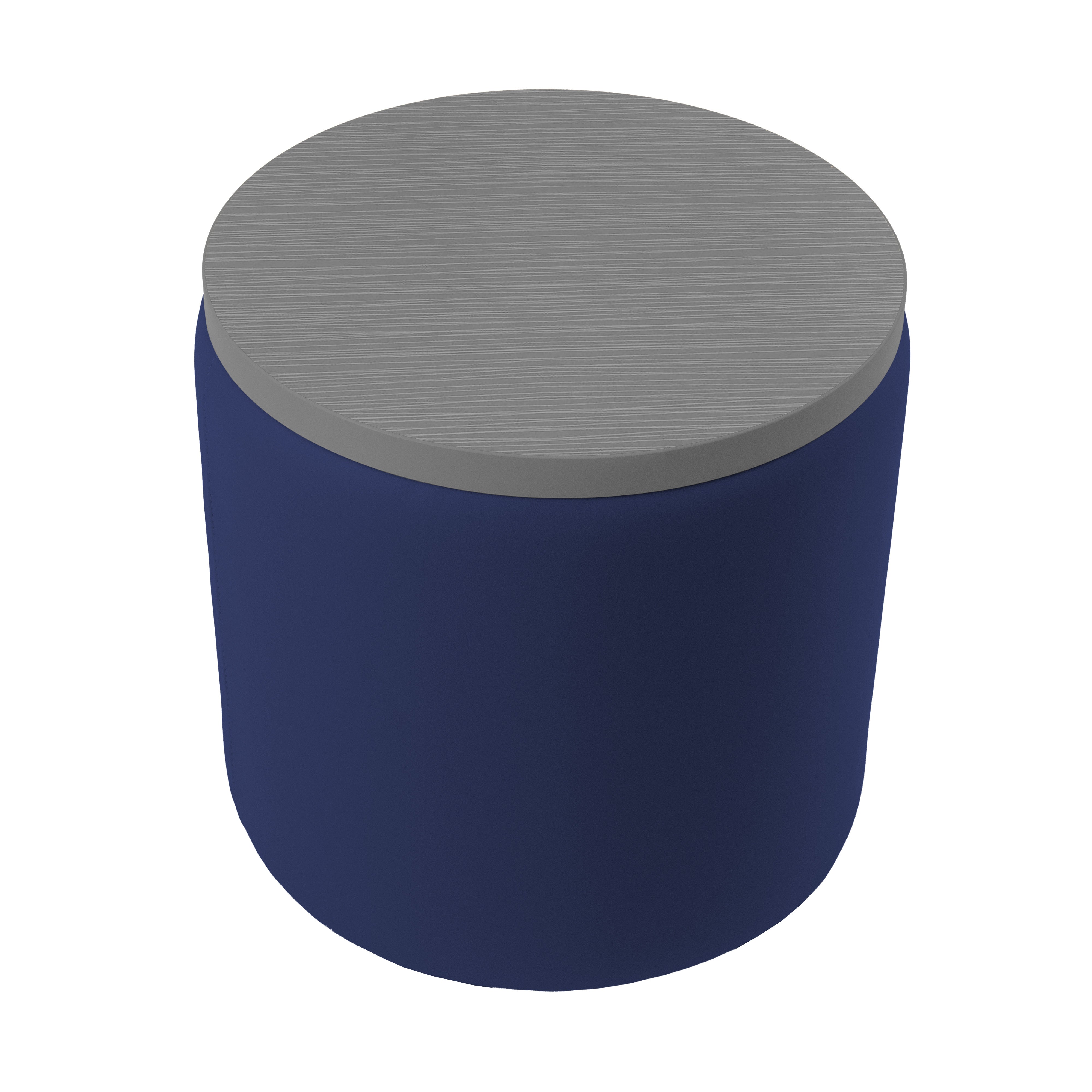 Pro Series Upholstered 18" Round Ottoman Table 18" Height - Navy/Cosmic Strandz