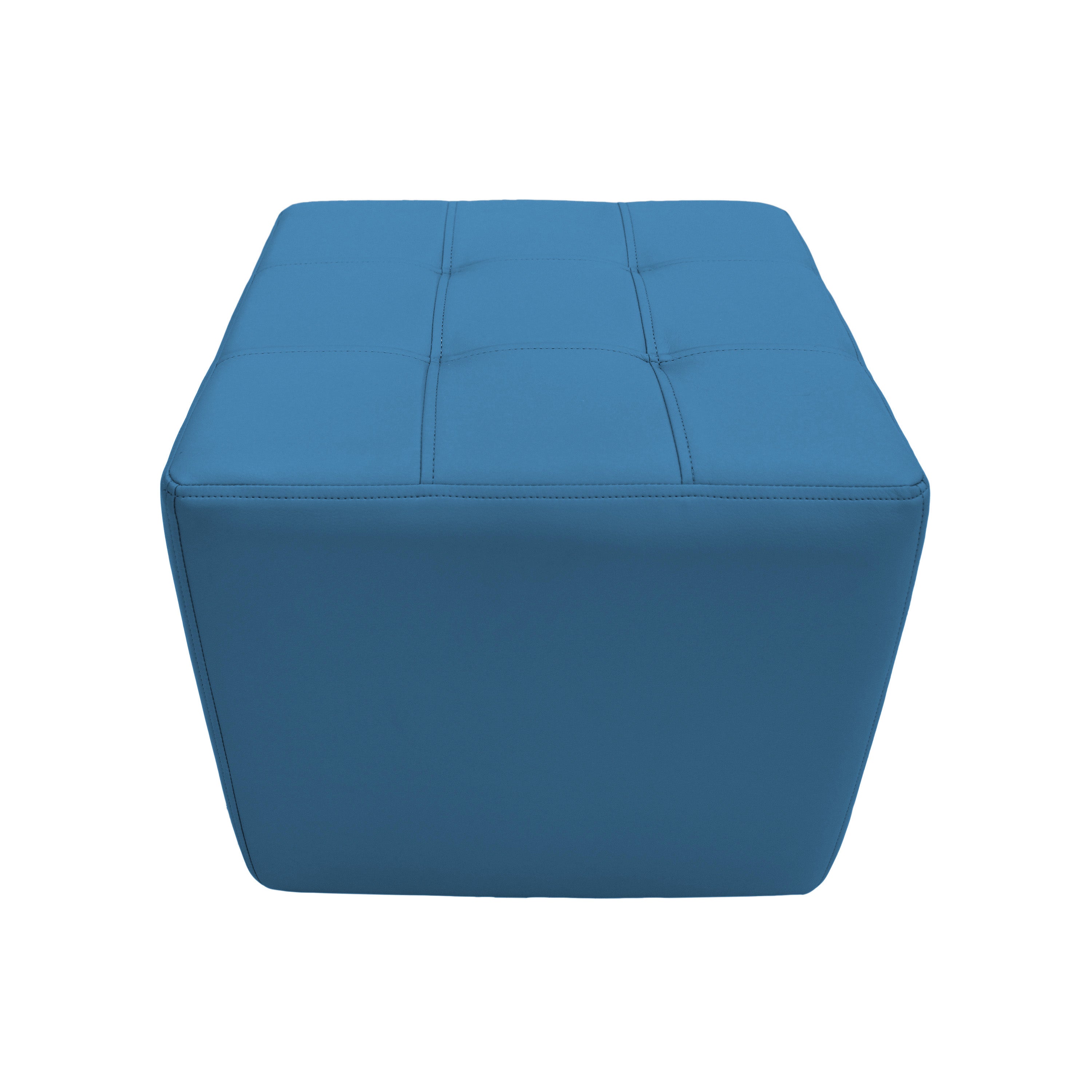 Tufted Square Ottoman 16" Height - French Blue