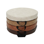 Rustic 15" Round Floor Cushions, 4-Piece - Distressed Assorted