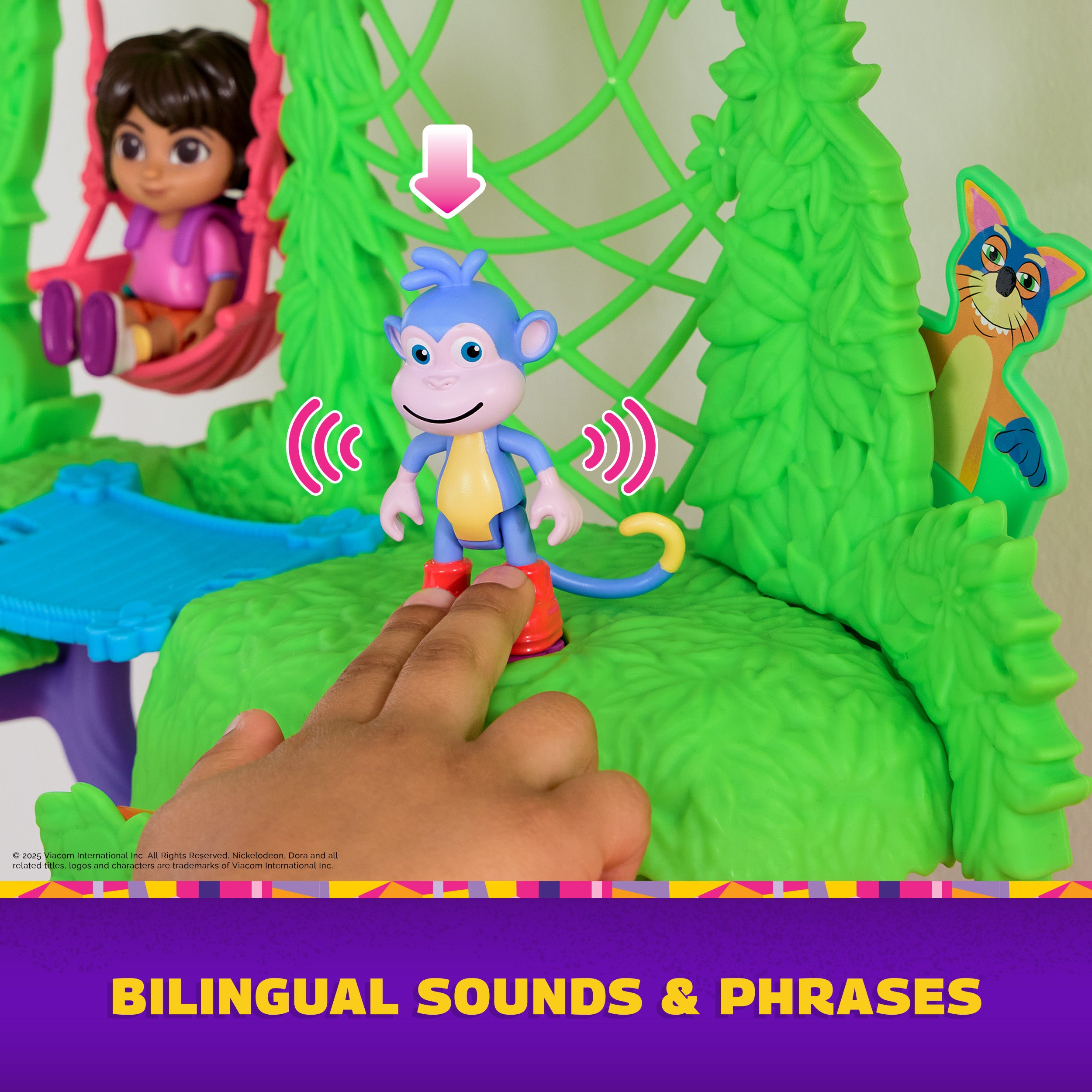 Dora, Explore & Play Rainforest Casita Playset, Dora & Boots Figures, Dollhouse Furniture, Bilingual Phrases, Kids Toys for Girls & Boys Ages 3 and Up