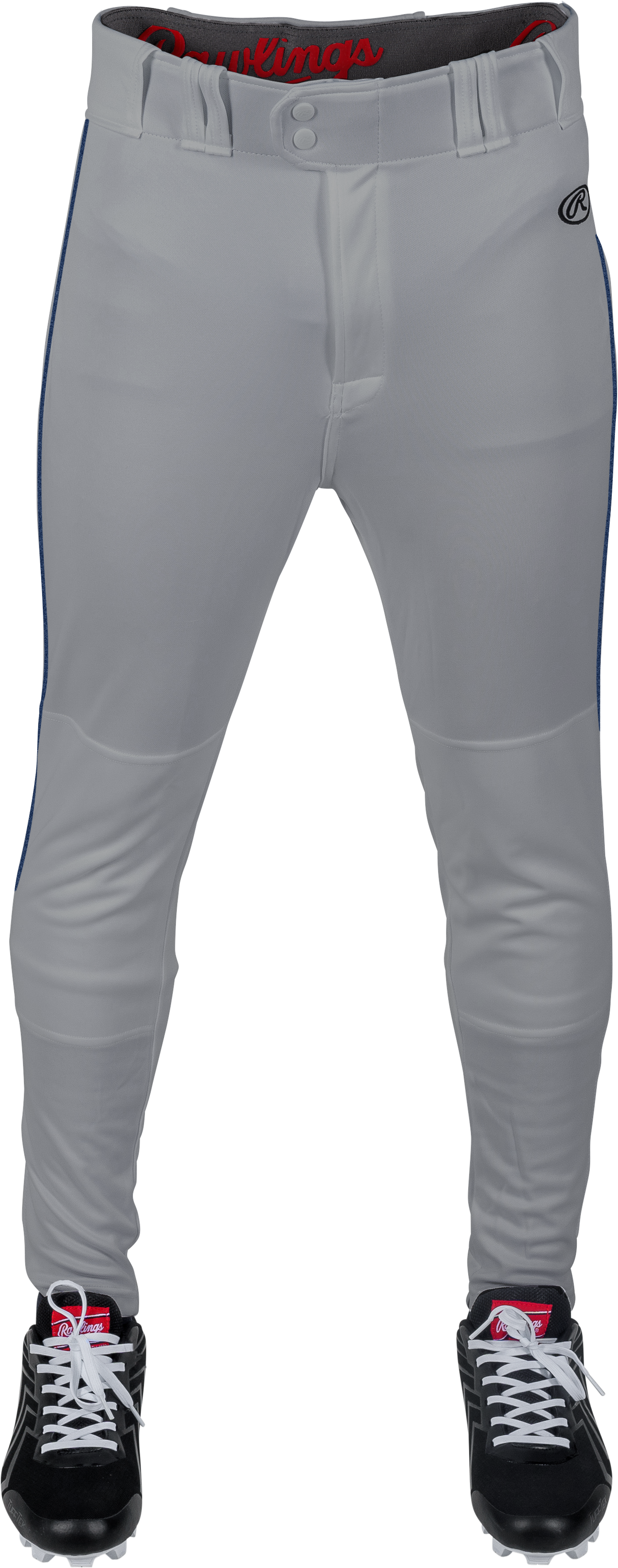 Rawlings Adult Launch Piped Pro Taper Fit Pant  - Small - Blue Gray/Navy