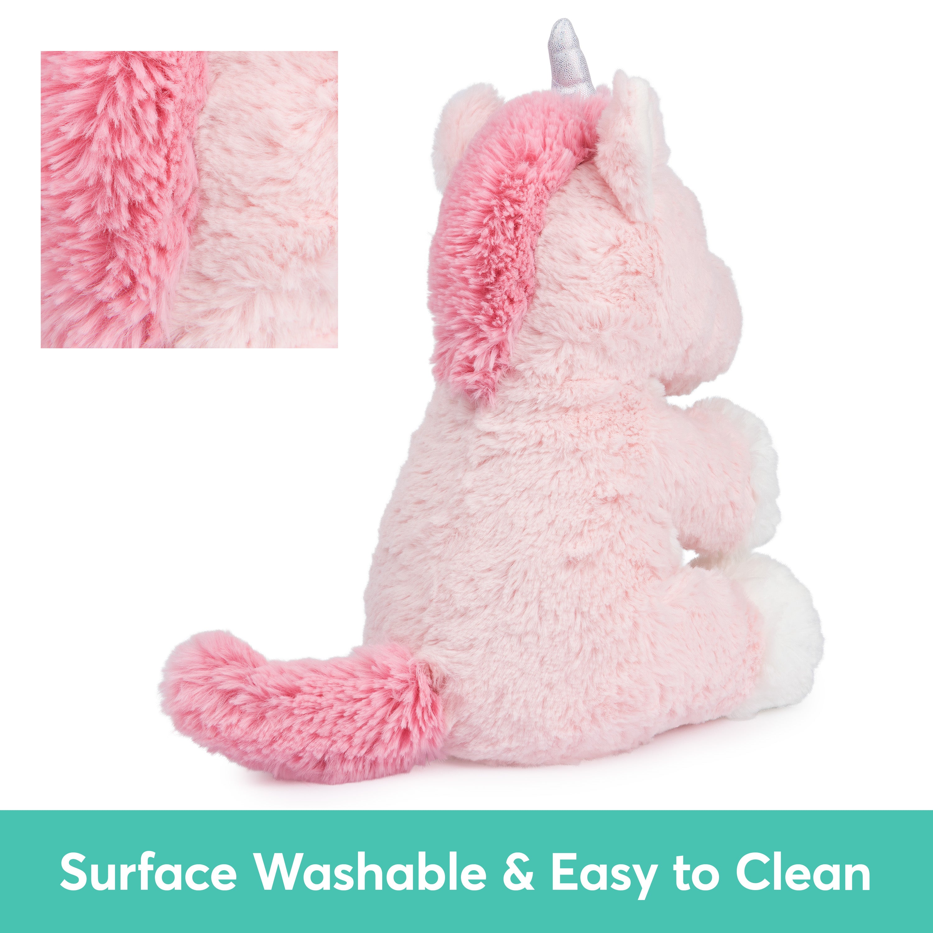 Baby GUND Alora the Unicorn Animated Plush, Singing Stuffed Animal Sensory Toy, Sings ABC Song and 123 Counting Song, Pink, 11”