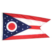 Ohio State Flag 3x5 ft. Nylon SolarGuard Nyl-Glo 100% Made in USA to Official State Design Specifications.